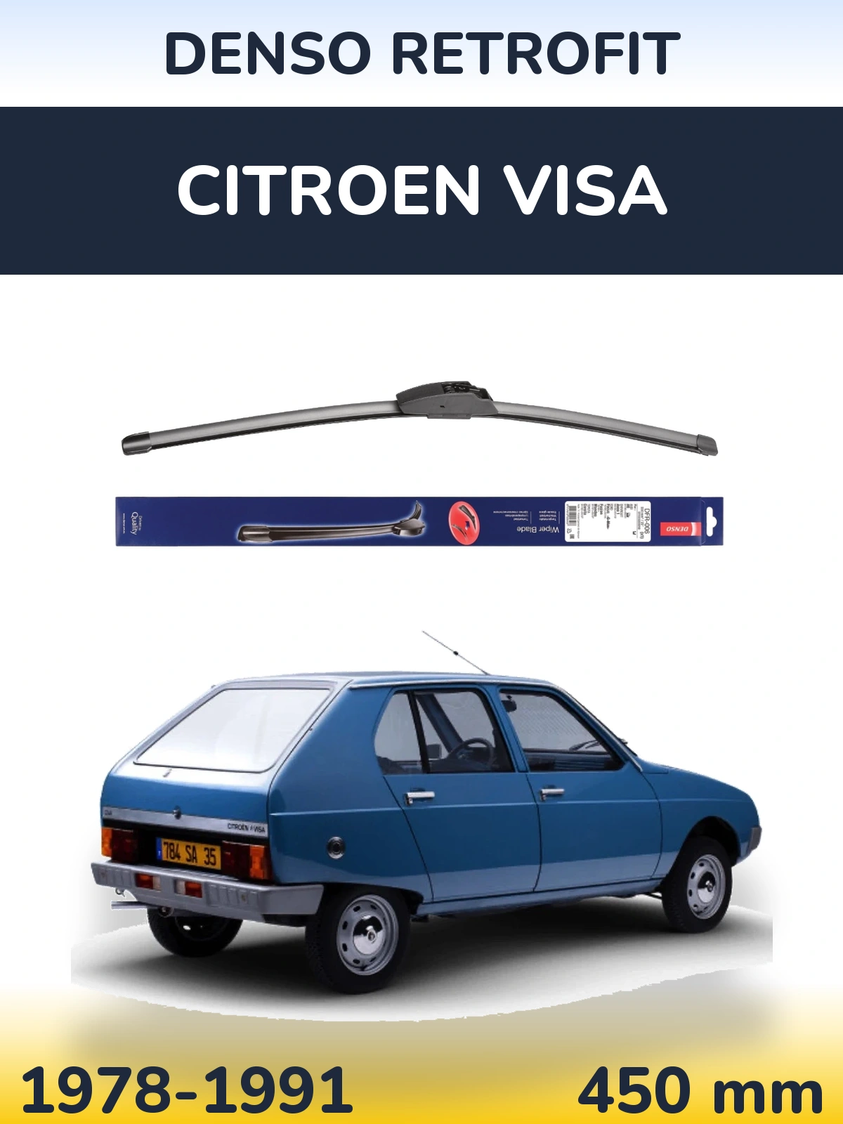 Przednia wycieraczka Denso Retrofit 450 mm do Citroen Visa 1978-1991