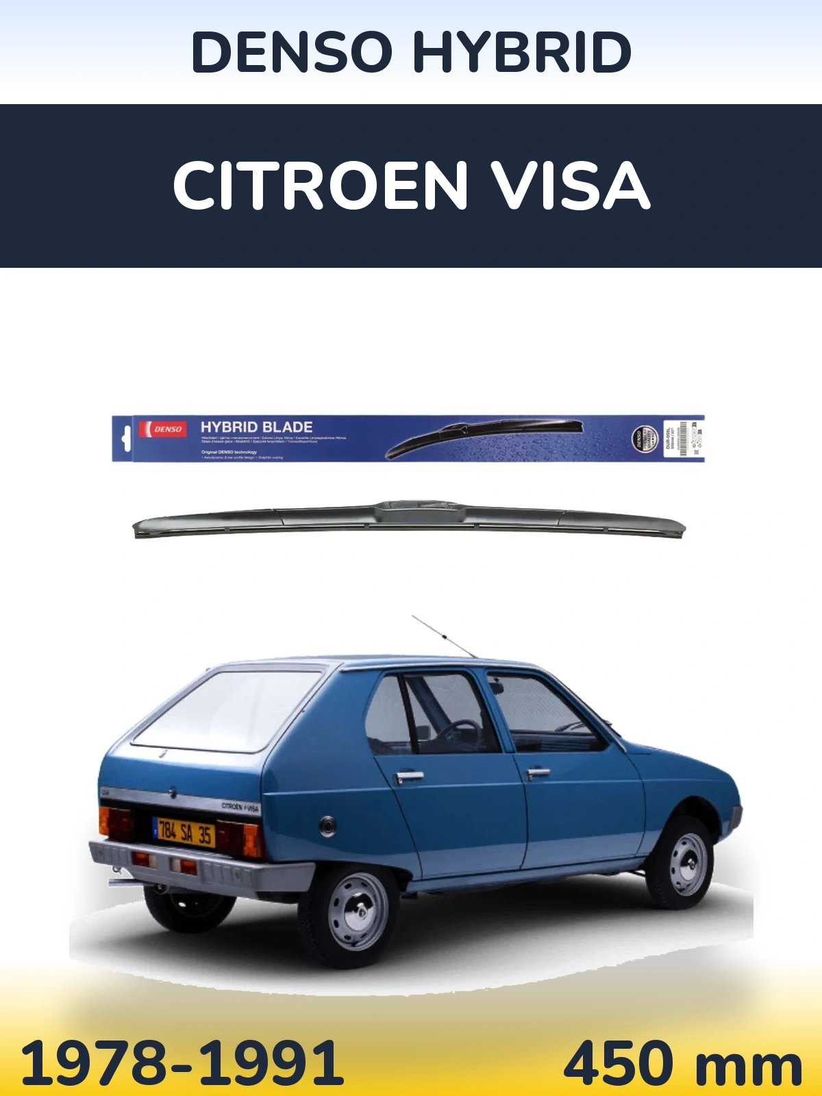 Передний дворник Denso Hybrid 450 мм для Citroen Visa 1978-1991