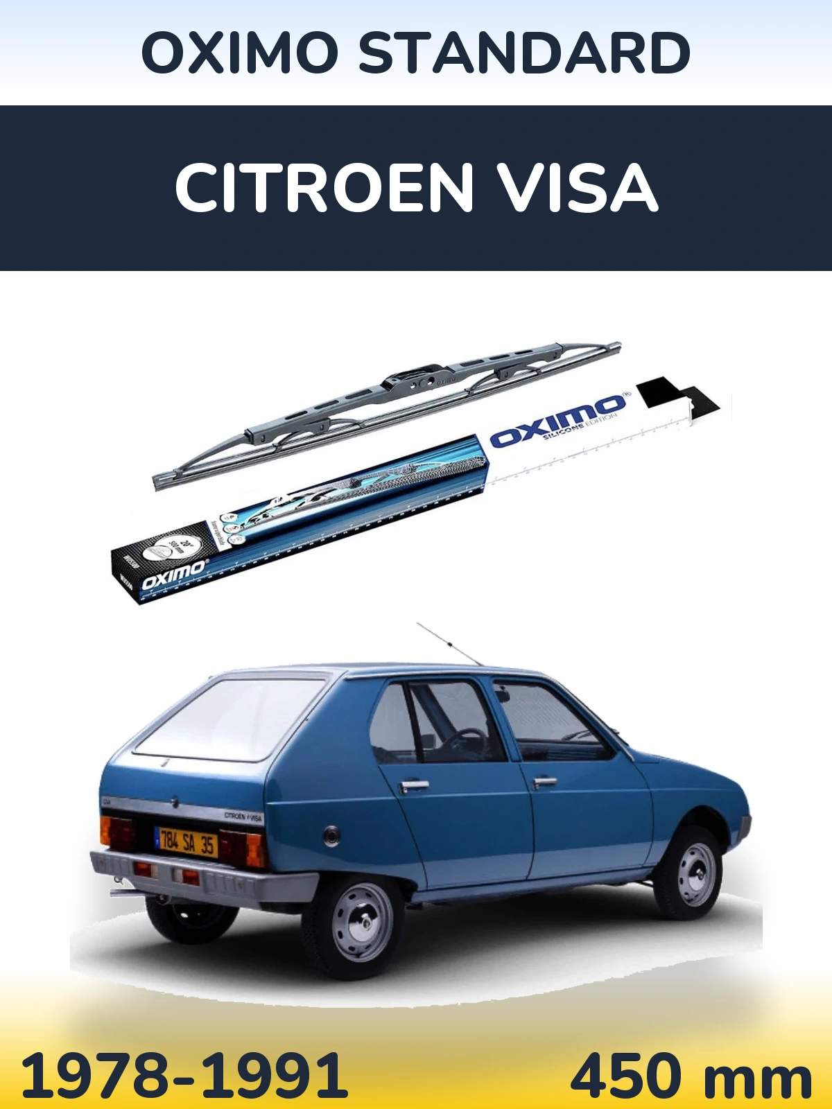 Przednia wycieraczka Oximo Standard 450 mm do Citroen Visa 1978-1991