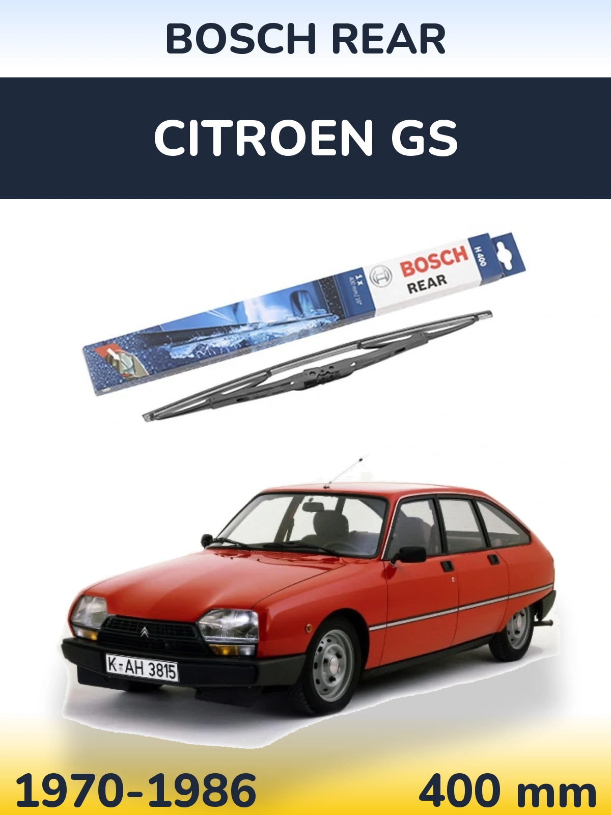 Tylna wycieraczka BOSCH Rear 400 mm do Citroen GS 1970-1986