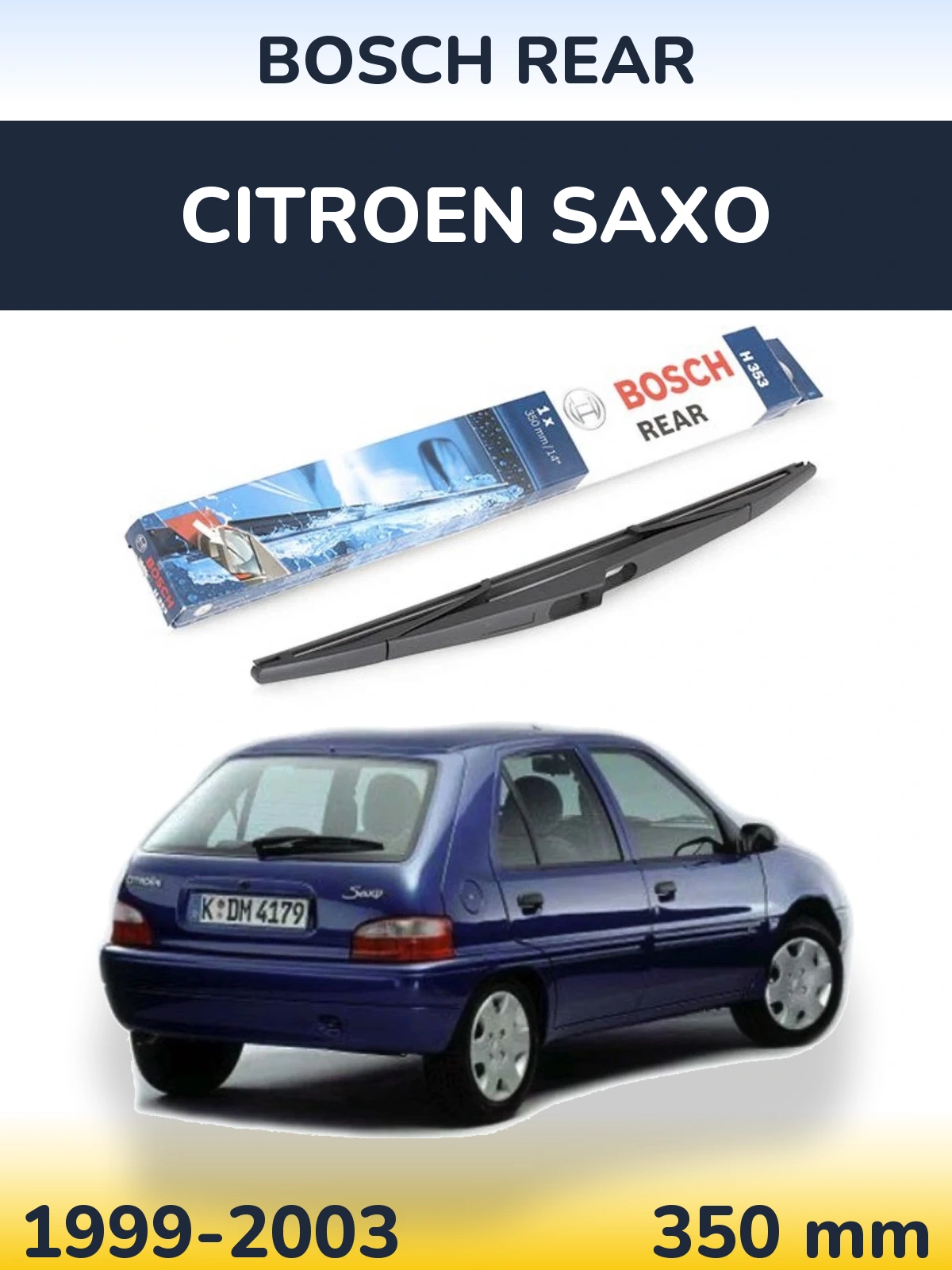 Задний дворник BOSCH Rear 350 мм для Citroen Saxo 1999-2003