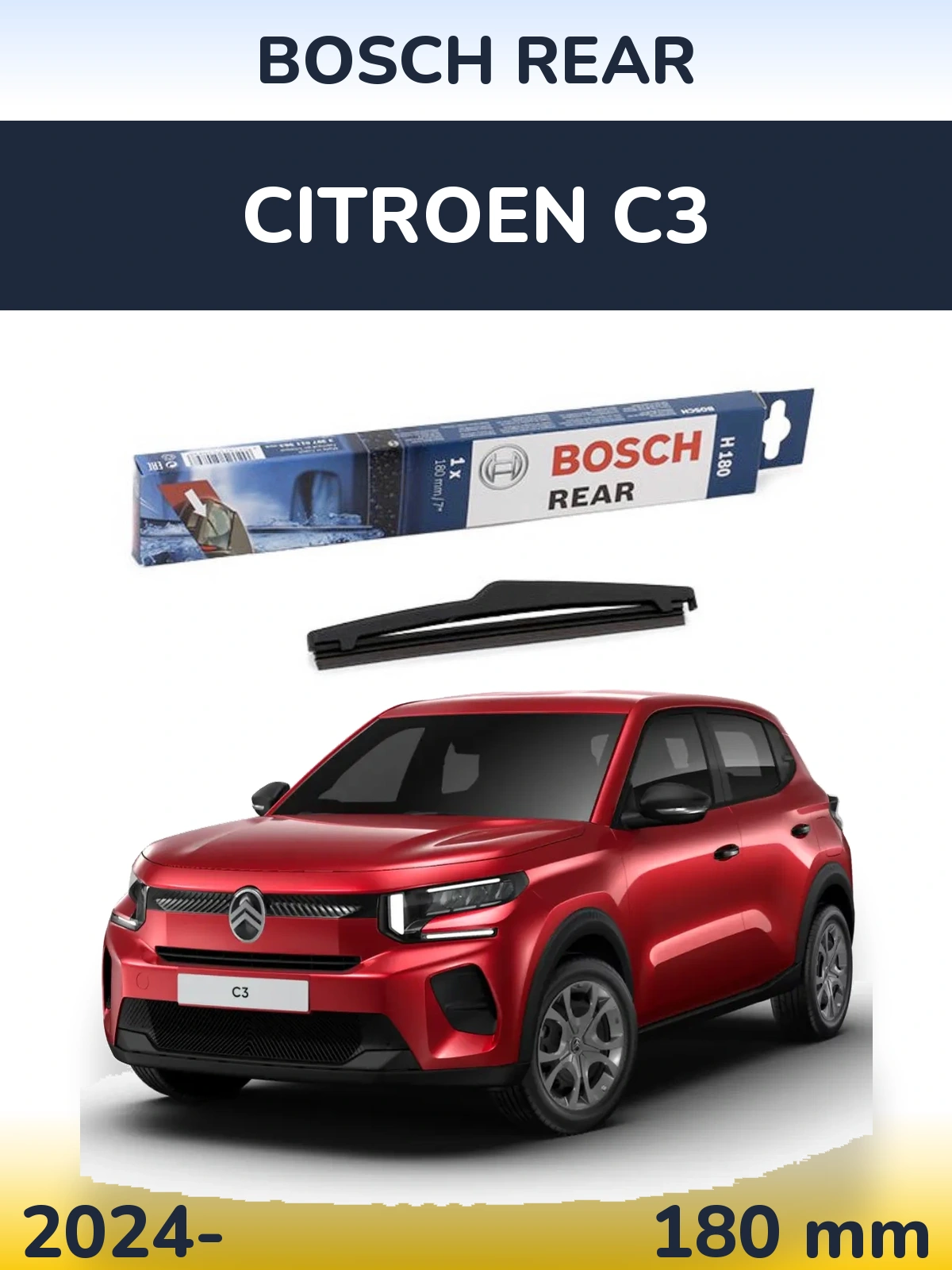Tylna wycieraczka BOSCH Rear 180 mm do Citroen C3 2024-2026