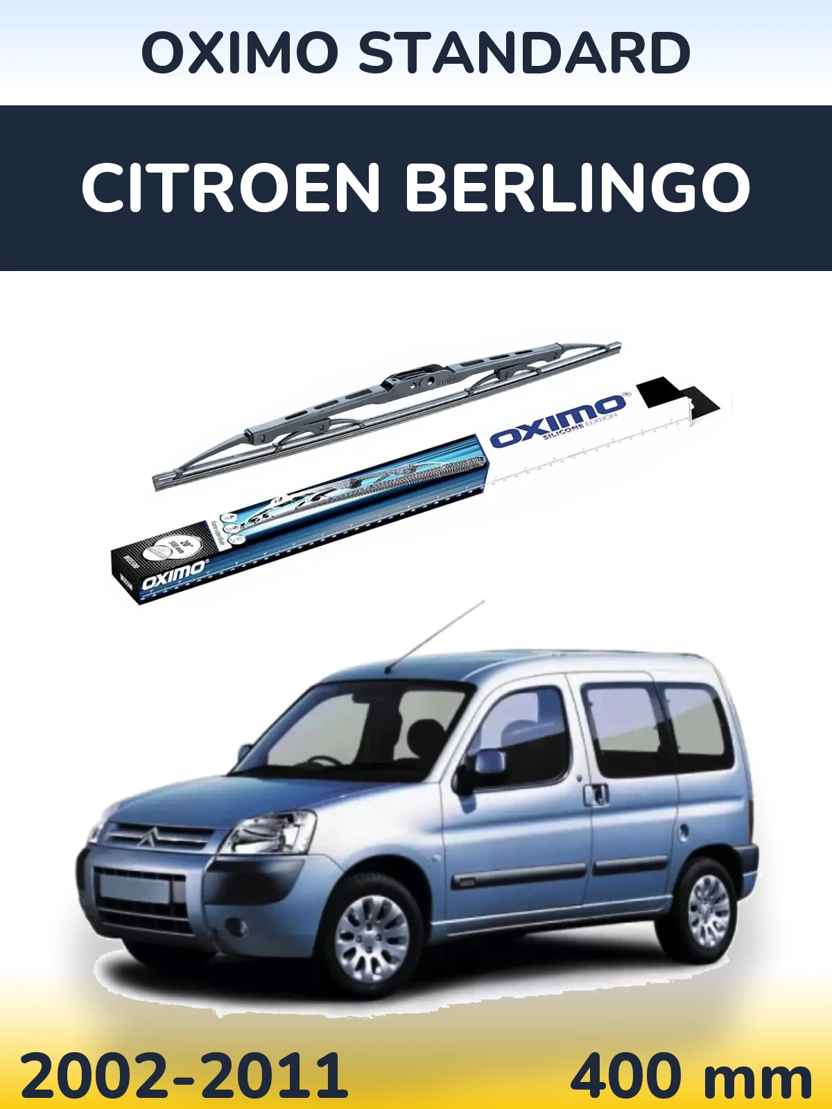 Rear wiper blade Oximo Standard 400 mm for Citroen Berlingo 2002-2011
