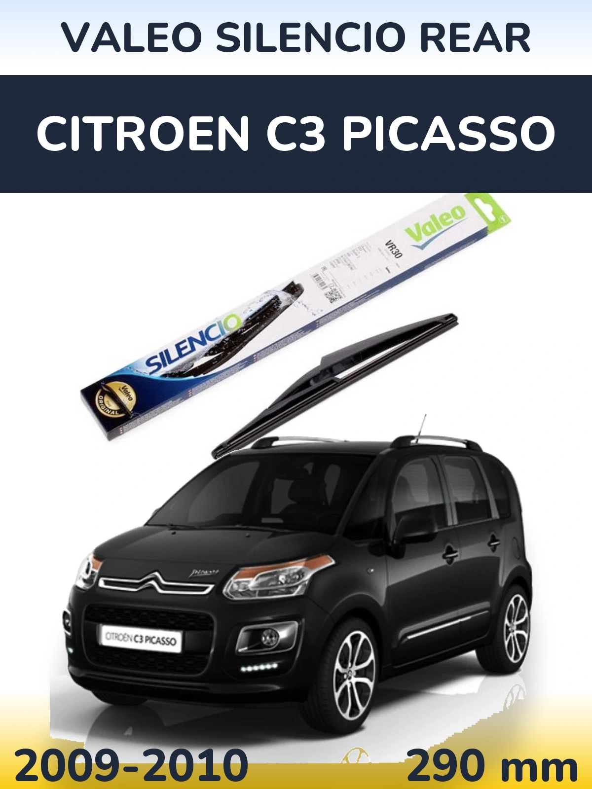 Tylna wycieraczka Valeo Silencio Rear 290 mm do Citroen C3 Picasso 2009-2010