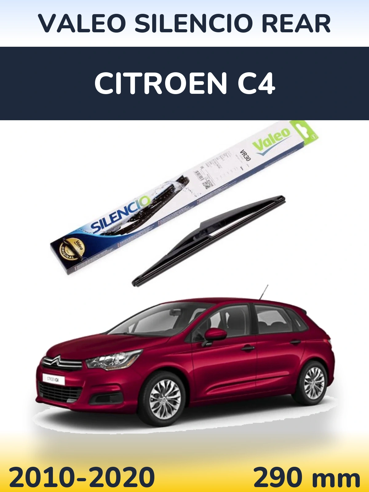 Tylna wycieraczka Valeo Silencio Rear 290 mm do Citroen C4 2010-2020