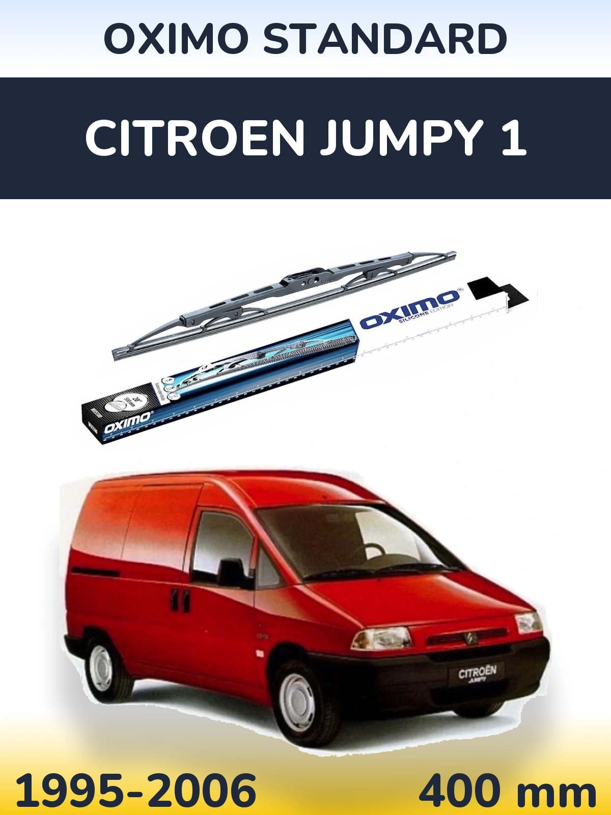 Rear wiper blade Oximo Standard 400 mm for Citroen Jumpy 1 1995-2006