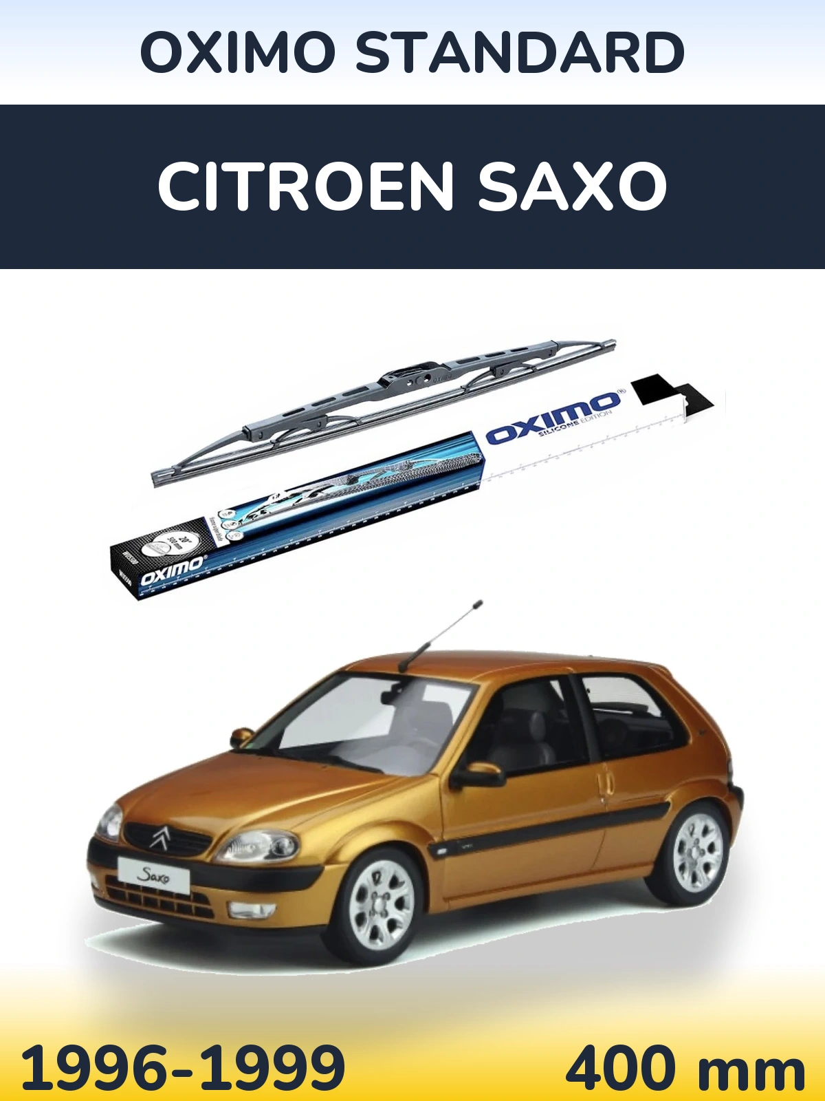 Tylna wycieraczka Oximo Standard 400 mm do Citroen Saxo 1996-1999