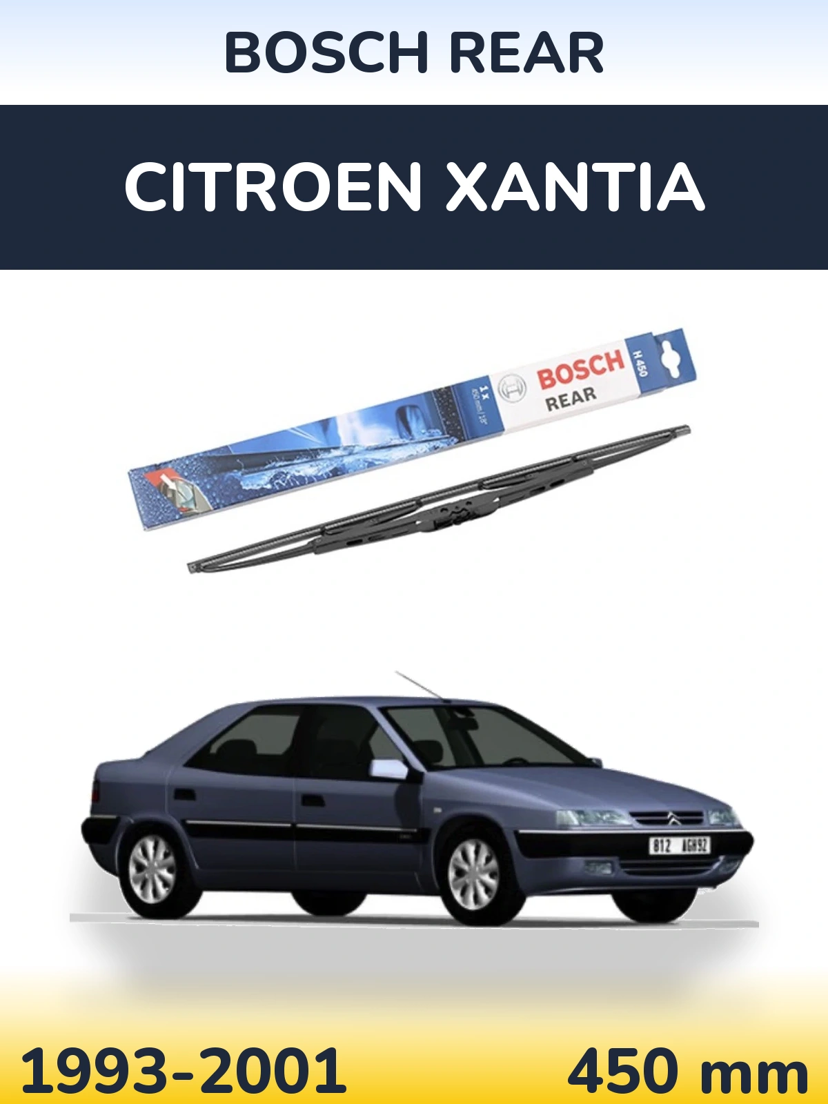 Задний дворник BOSCH Rear 450 мм для Citroen Xantia 1993-2001