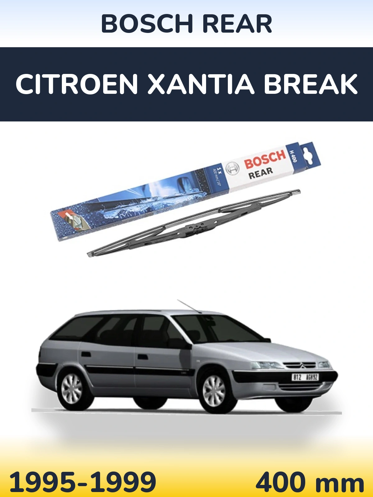 Задний дворник BOSCH Rear 400 мм для Citroen Xantia Break 1995-1999