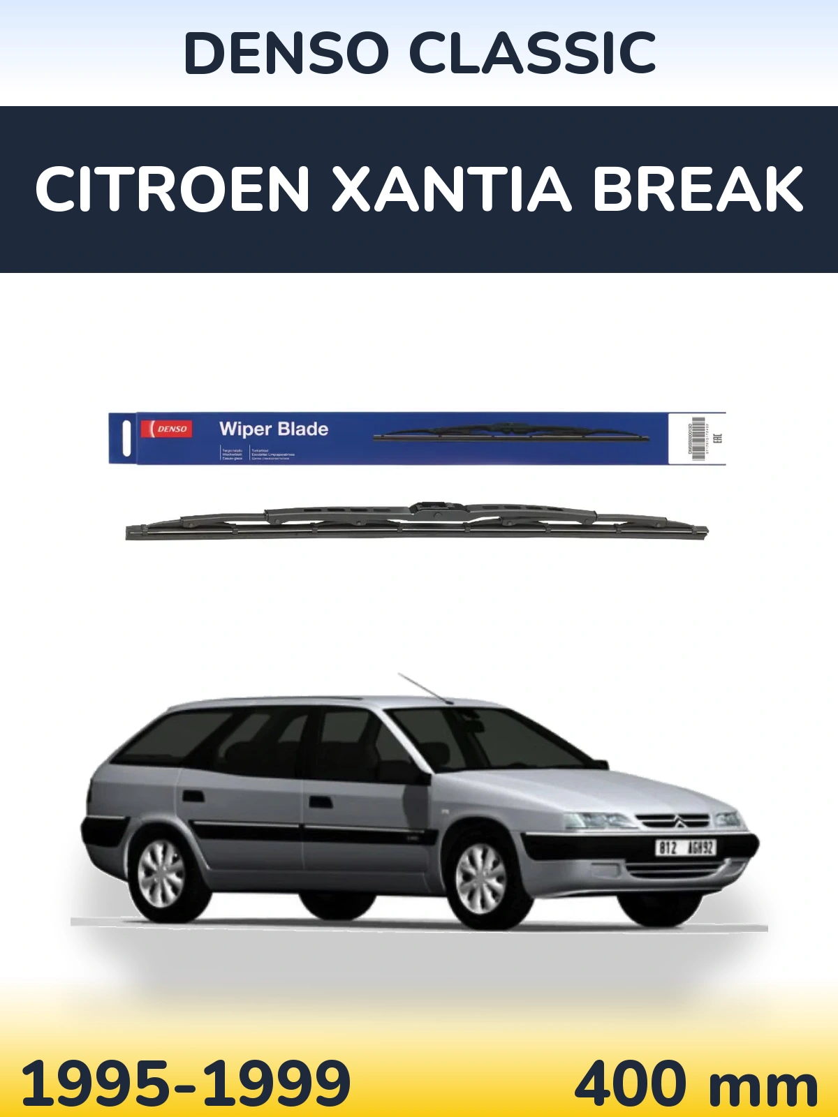 Задний дворник Denso Classic 400 мм для Citroen Xantia Break 1995-1999