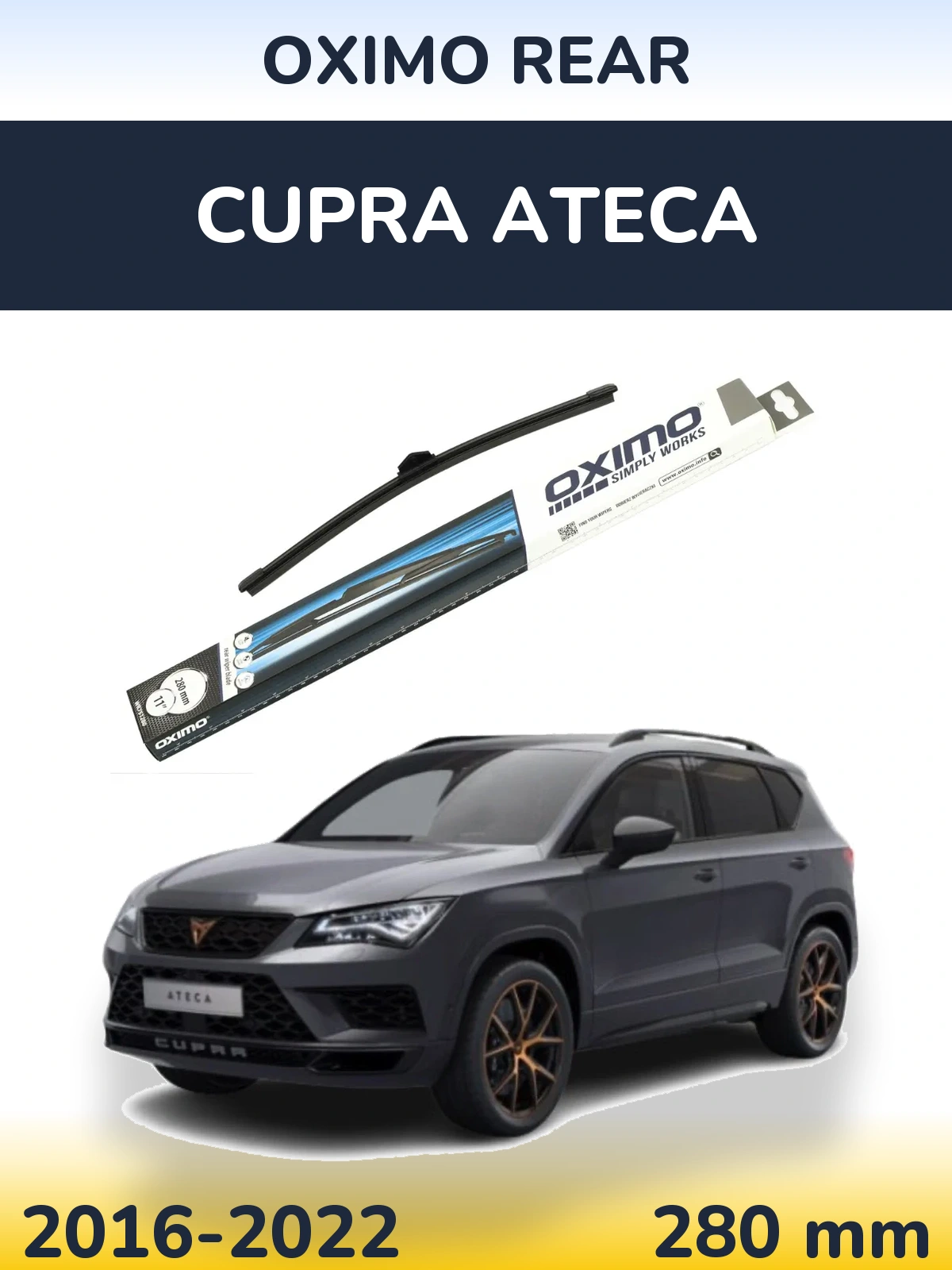 Задний дворник Oximo Rear 280 мм для Cupra Ateca 2016-2022
