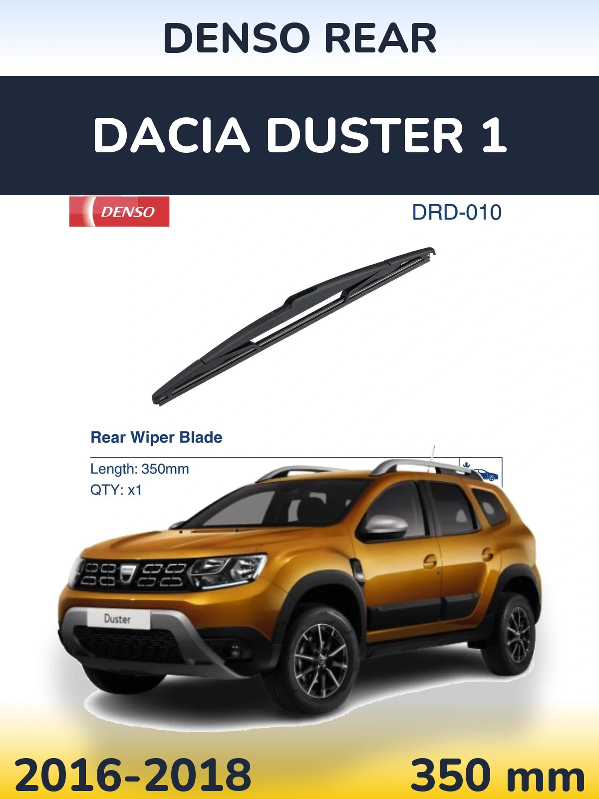 Tylna wycieraczka Denso Rear 350 mm do Dacia Duster 1 2016-2018