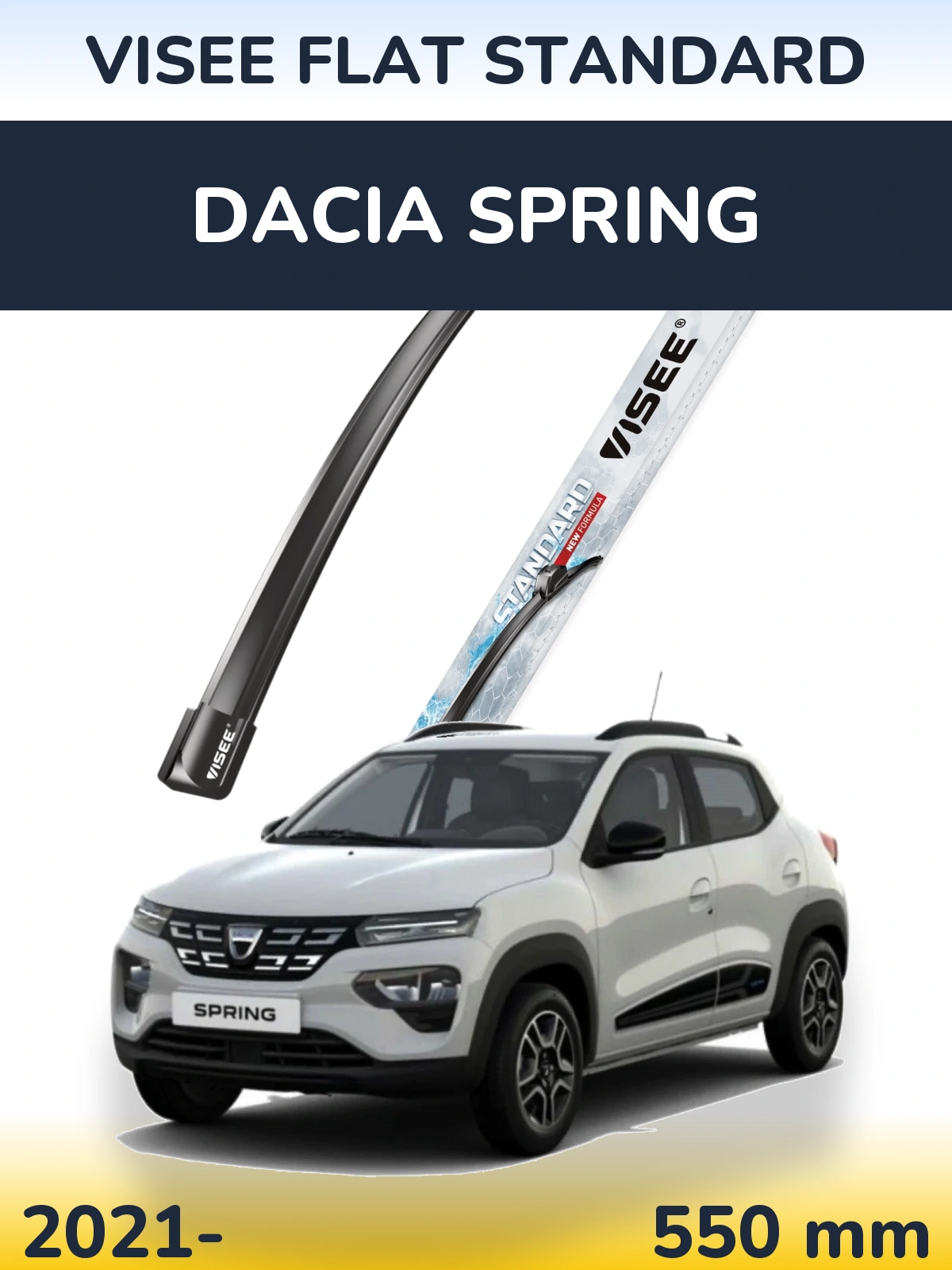 Przednia wycieraczka VISEE FLAT STANDARD 550 mm do Dacia Spring 2021-2026