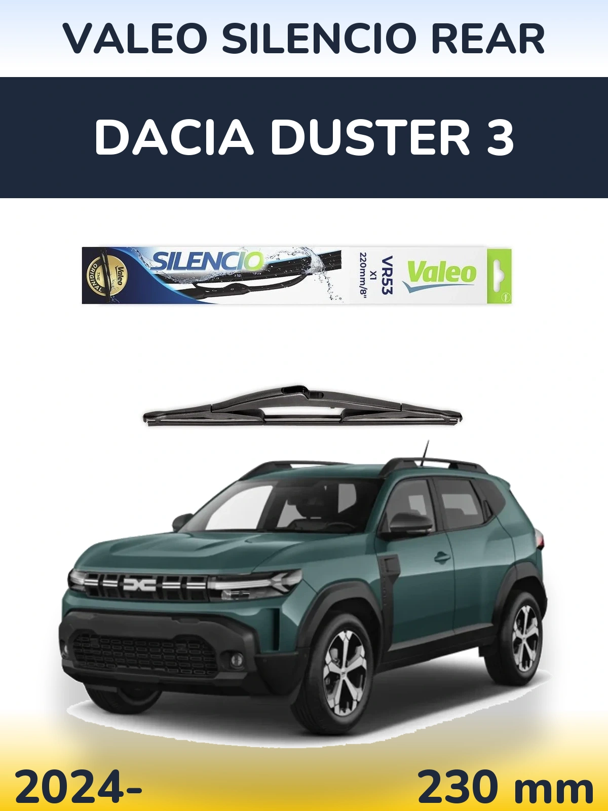 Tylna wycieraczka Valeo Silencio Rear 230 mm do Dacia Duster 3 2024-2026