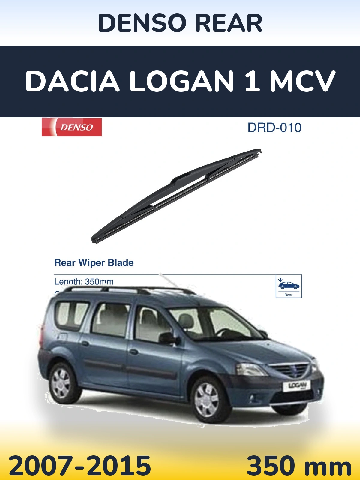 Tylna wycieraczka Denso Rear 350 mm do Dacia Logan 1 MCV 2007-2015