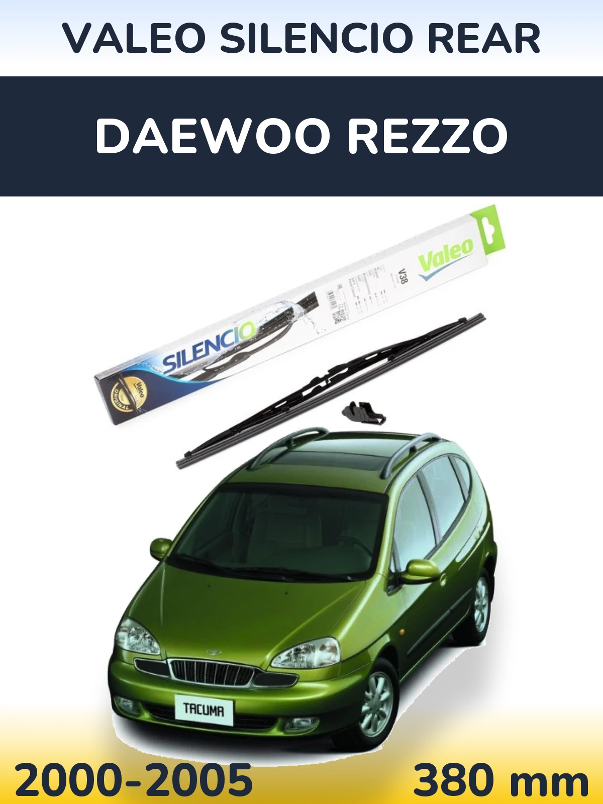 Tylna wycieraczka Valeo Silencio Rear 380 mm do Daewoo Rezzo 2000-2005