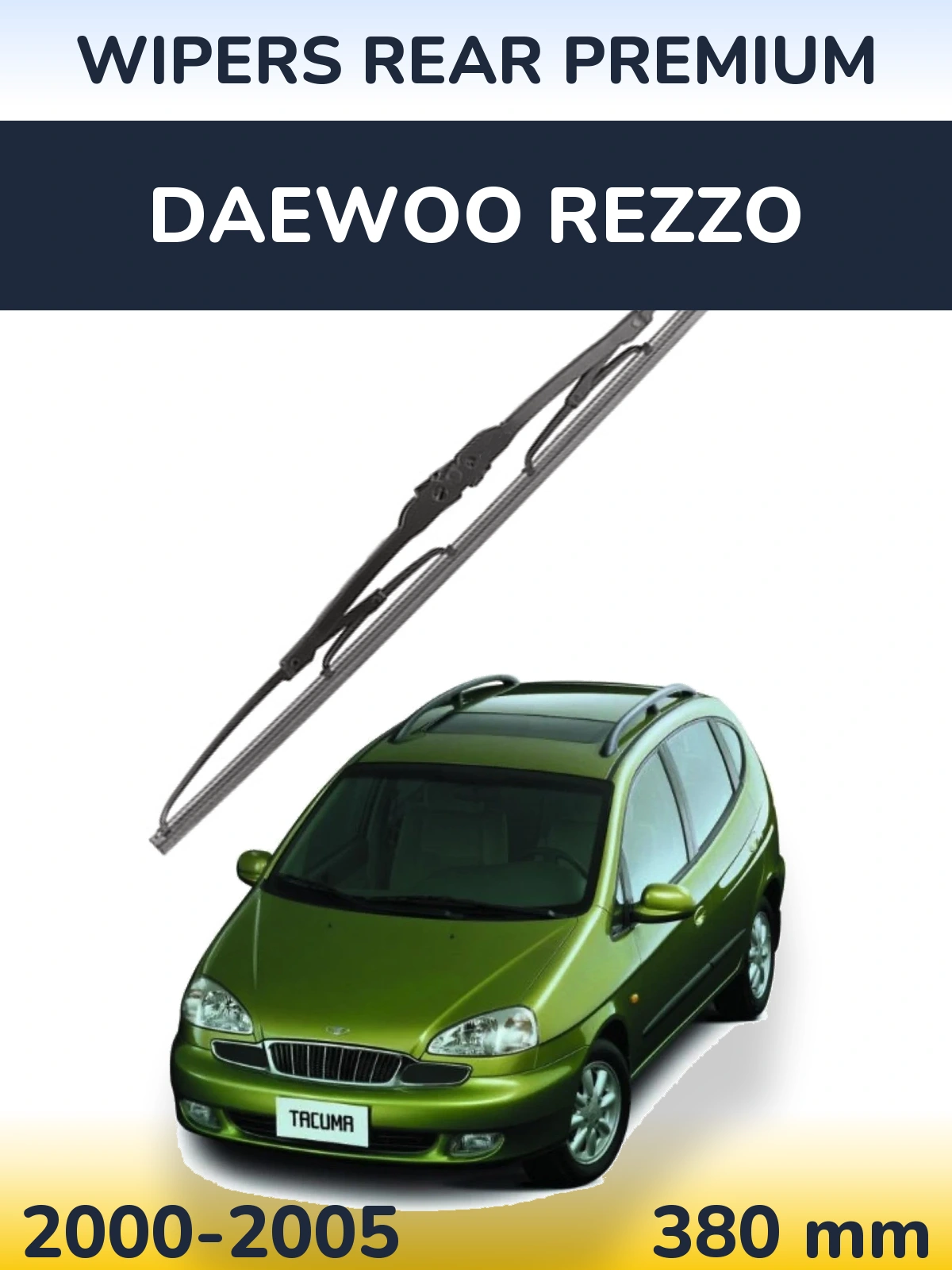 Tylna wycieraczka WIPERS REAR PREMIUM 380 mm do Daewoo Rezzo 2000-2005