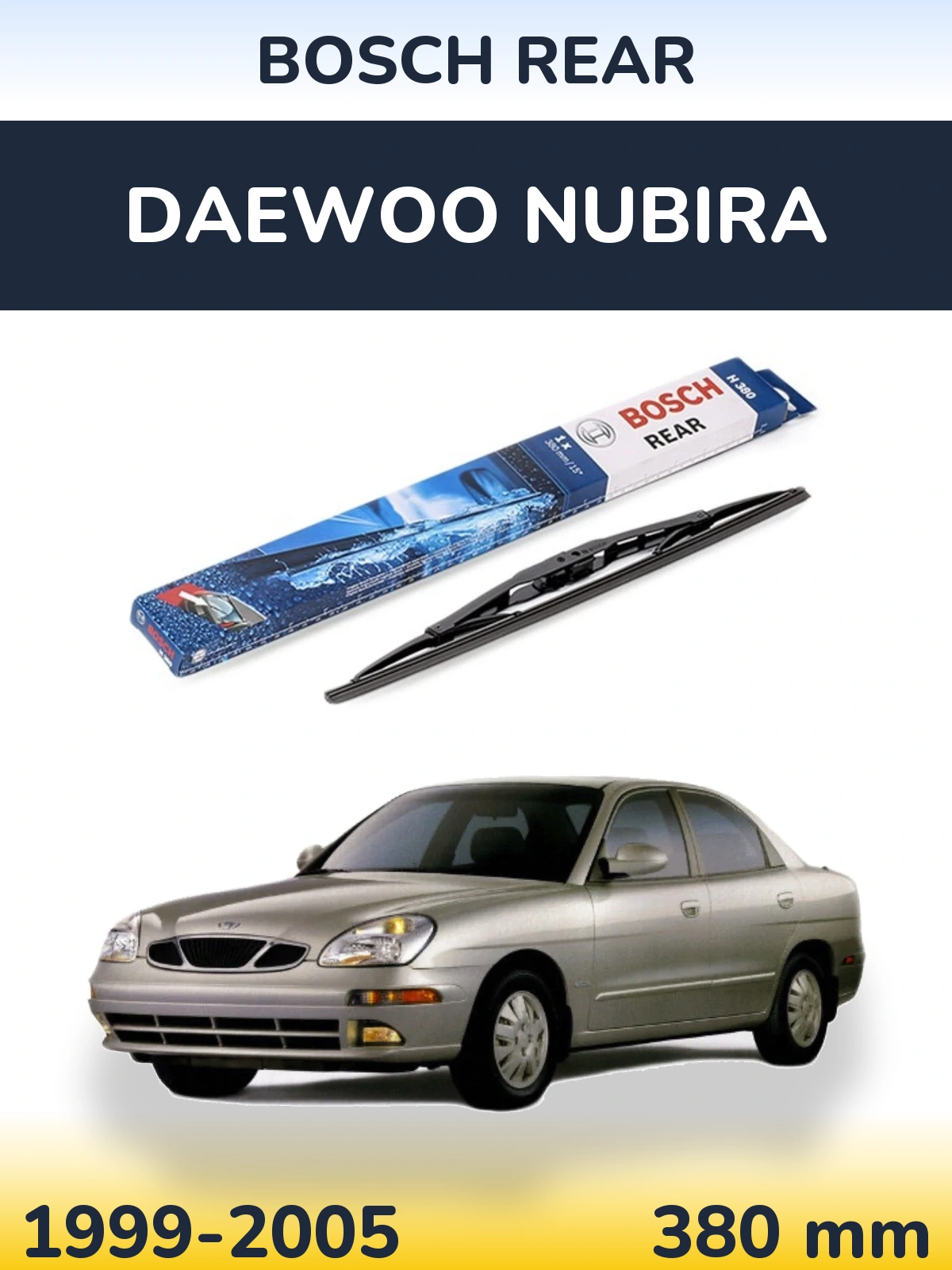 Tylna wycieraczka BOSCH Rear 380 mm do Daewoo Nubira 1999-2005