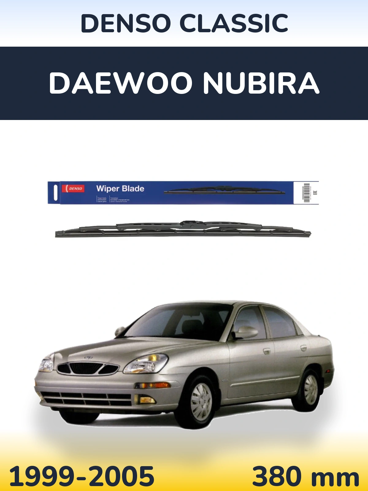 Tylna wycieraczka Denso Classic 380 mm do Daewoo Nubira 1999-2005