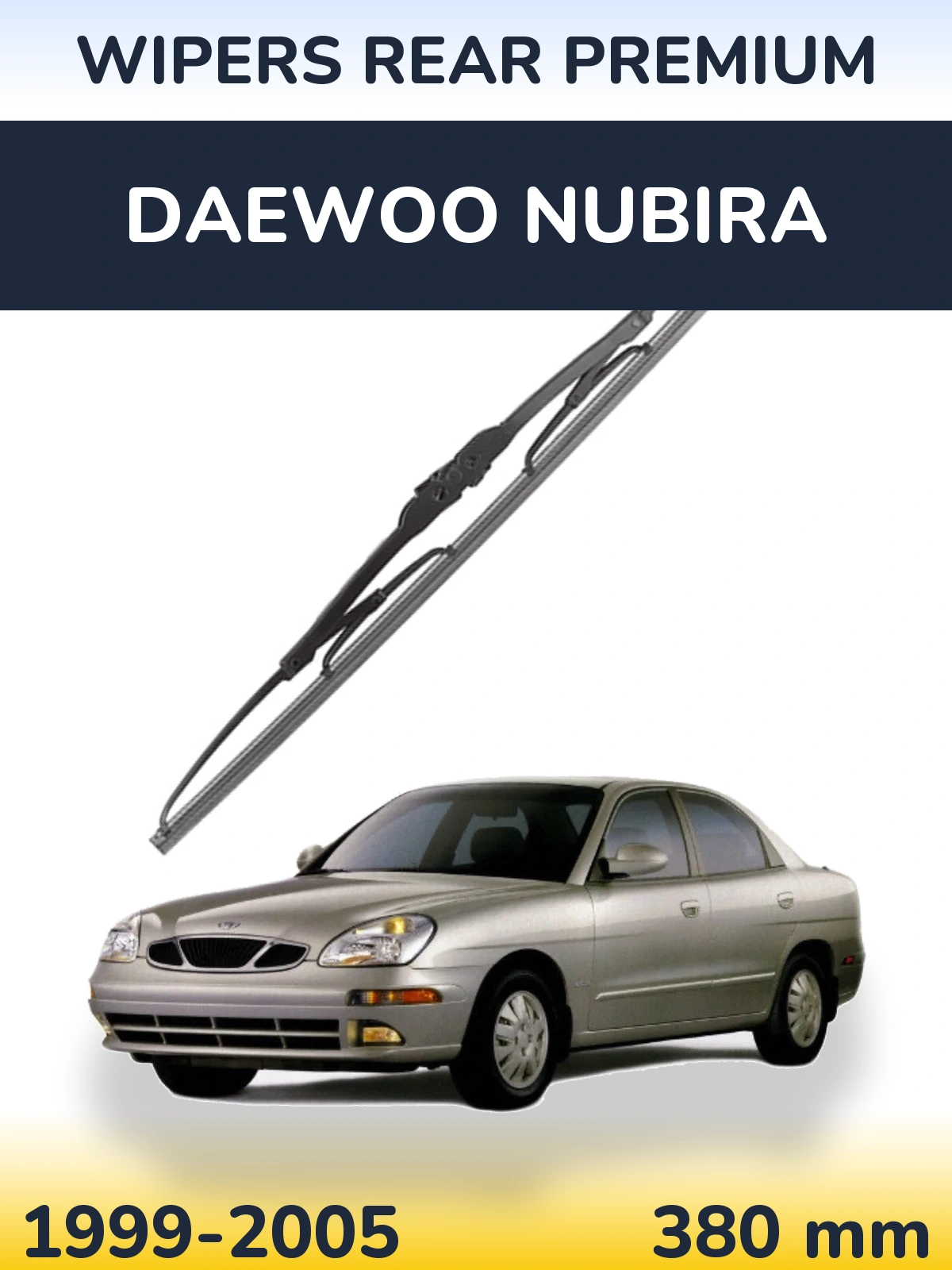 Tylna wycieraczka WIPERS REAR PREMIUM 380 mm do Daewoo Nubira 1999-2005