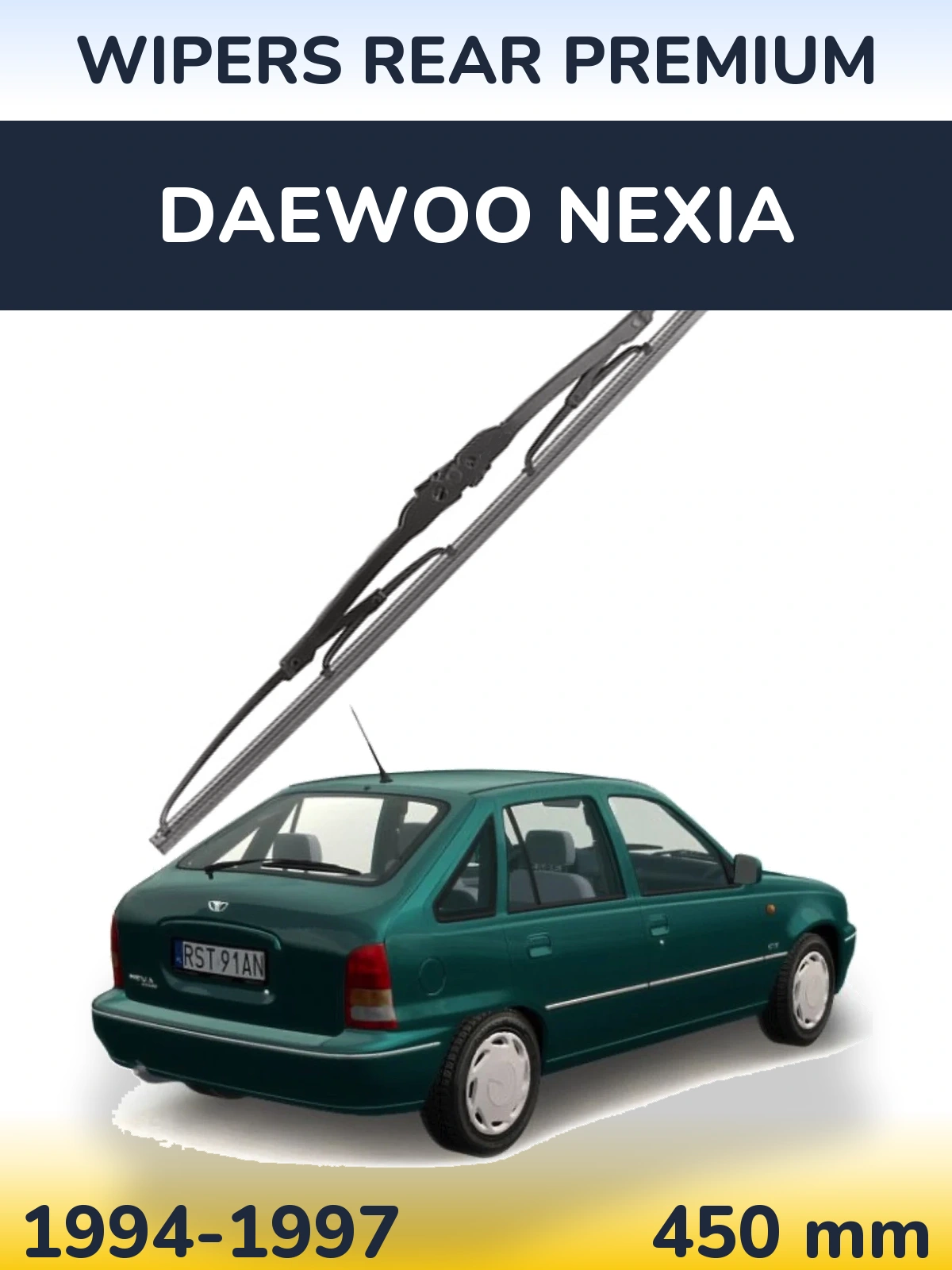 Tylna wycieraczka WIPERS REAR PREMIUM 450 mm do Daewoo Nexia 1994-1997
