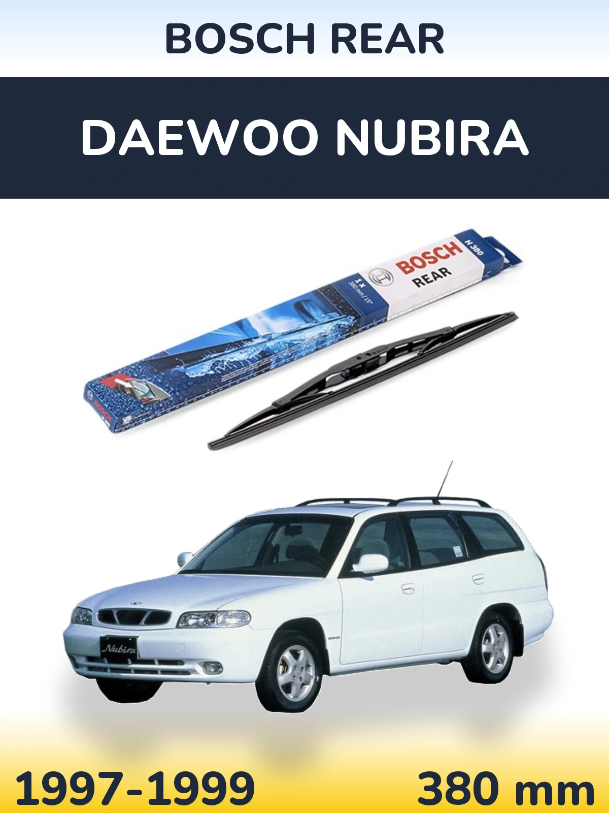 Tylna wycieraczka BOSCH Rear 380 mm do Daewoo Nubira 1997-1999