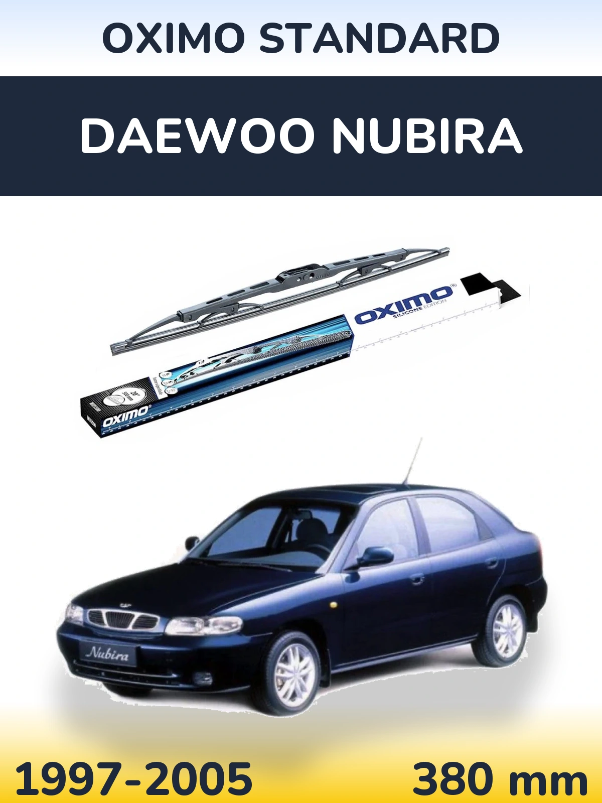Tylna wycieraczka Oximo Standard 375 mm do Daewoo Nubira 1997-2005