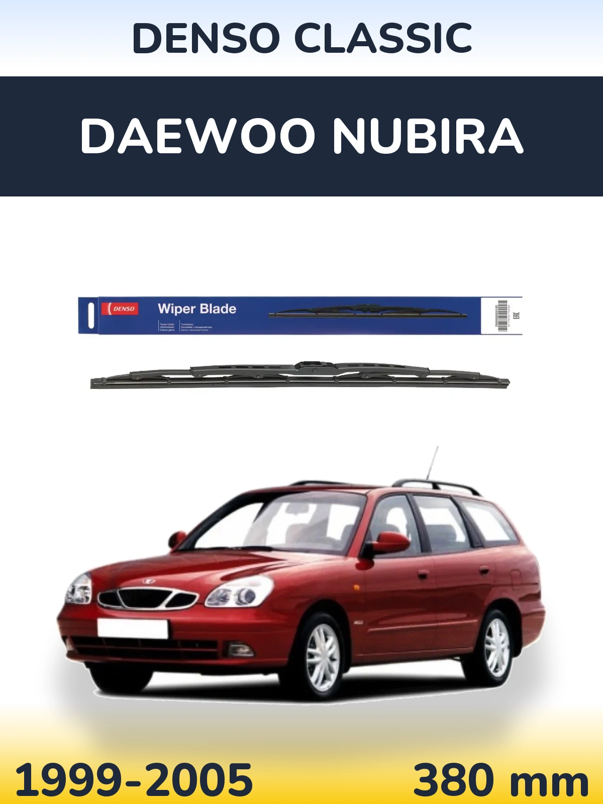 Tylna wycieraczka Denso Classic 380 mm do Daewoo Nubira 1999-2005
