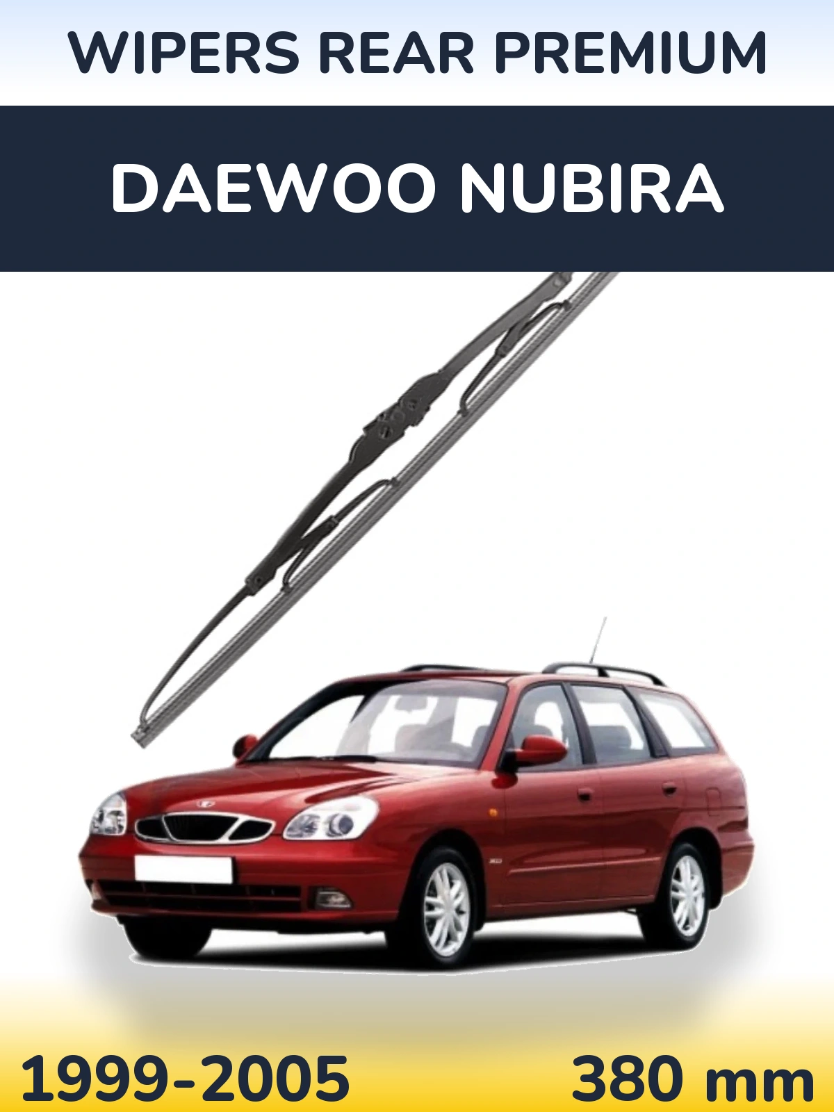 Tylna wycieraczka WIPERS REAR PREMIUM 380 mm do Daewoo Nubira 1999-2005