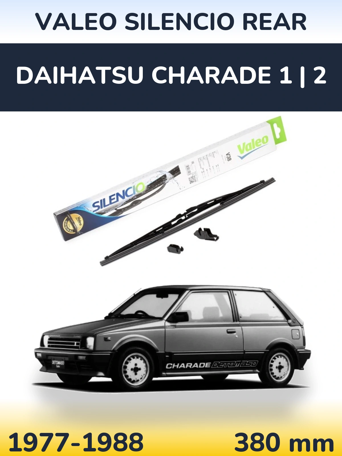 Задня щітка Valeo Silencio Rear 380 мм для Daihatsu Charade 1 | 2 1977-1988