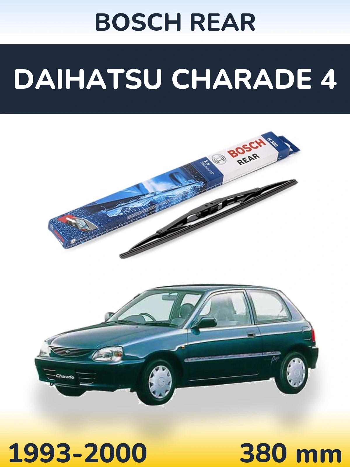 Tylna wycieraczka BOSCH Rear 380 mm do Daihatsu Charade 4 1993-2000
