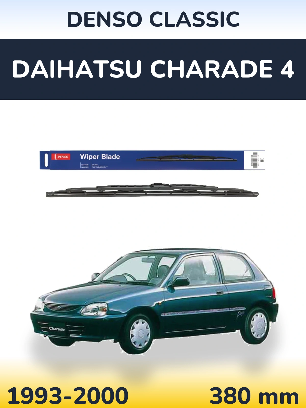 Tylna wycieraczka Denso Classic 380 mm do Daihatsu Charade 4 1993-2000