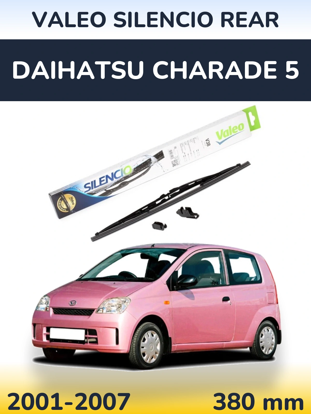 Задний дворник Valeo Silencio Rear 380 мм для Daihatsu Charade 5 2001-2007