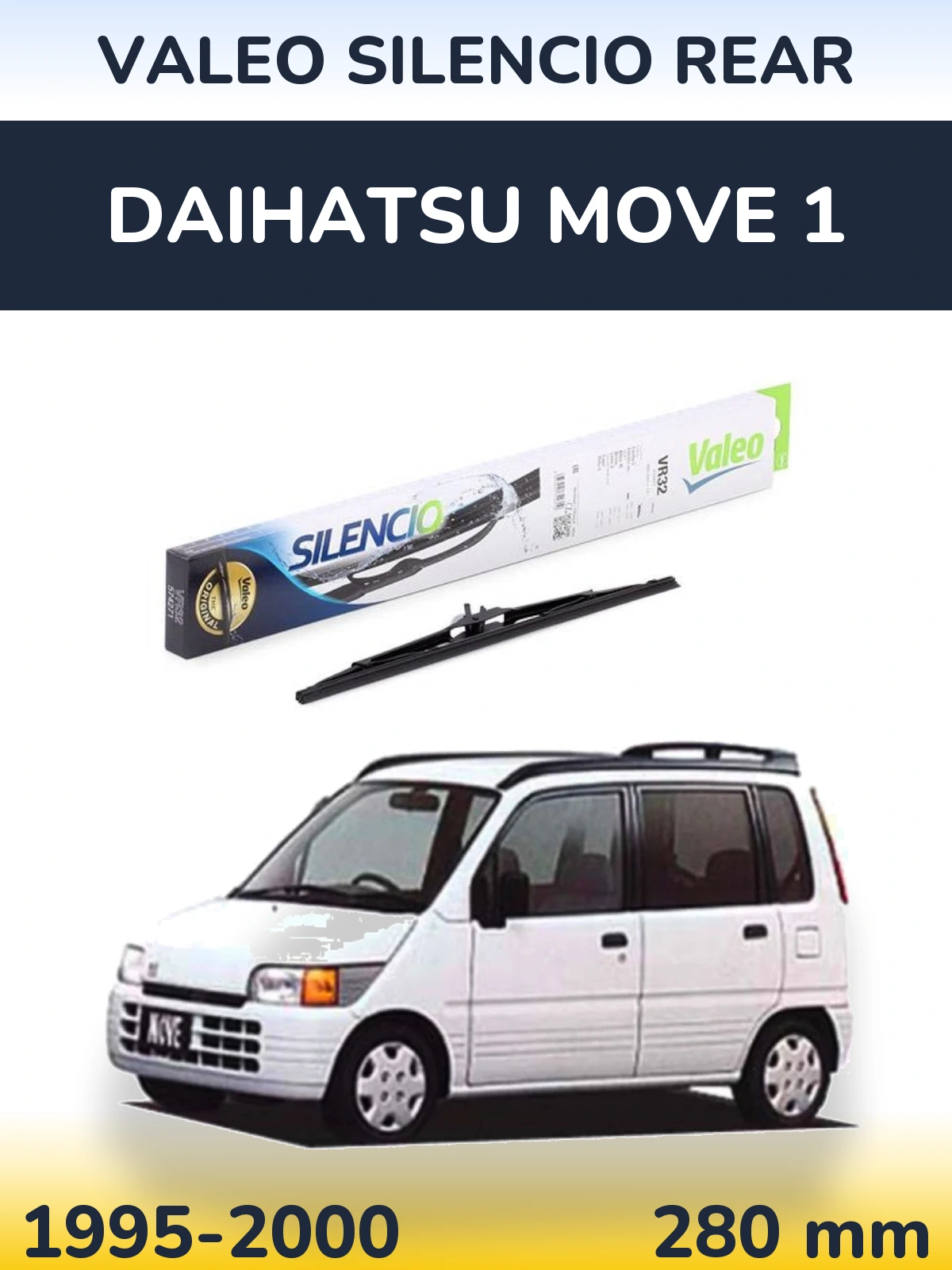 Задний дворник Valeo Silencio Rear 280 мм для Daihatsu Move 1 1995-2000