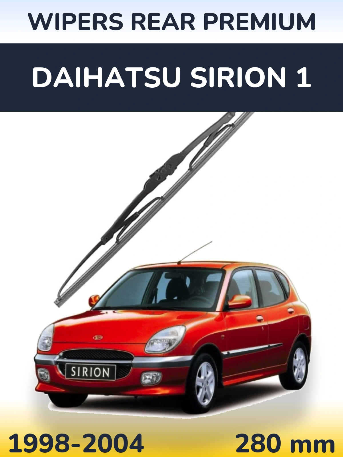 Задний дворник WIPERS REAR PREMIUM 280 мм для Daihatsu SIrion 1 1998-2004