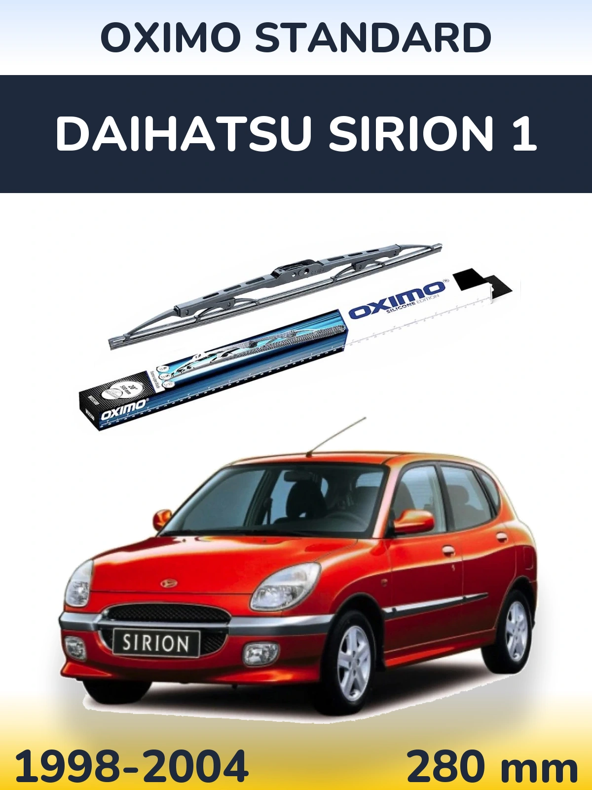 Tylna wycieraczka Oximo Standard 275 mm do Daihatsu SIrion 1 1998-2004