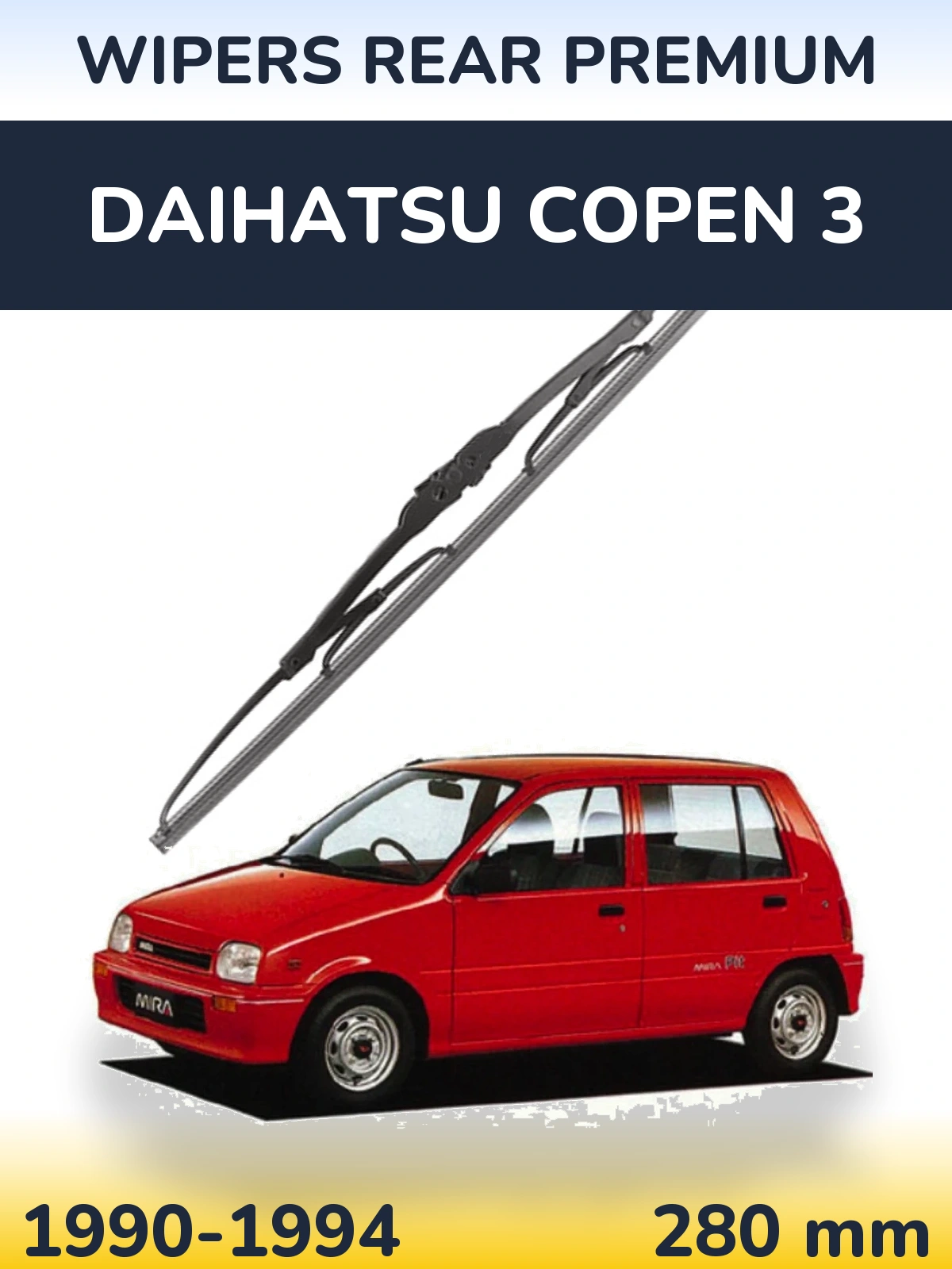 Rear wiper blade WIPERS REAR PREMIUM 280 mm for Daihatsu Copen 3 1990-1994