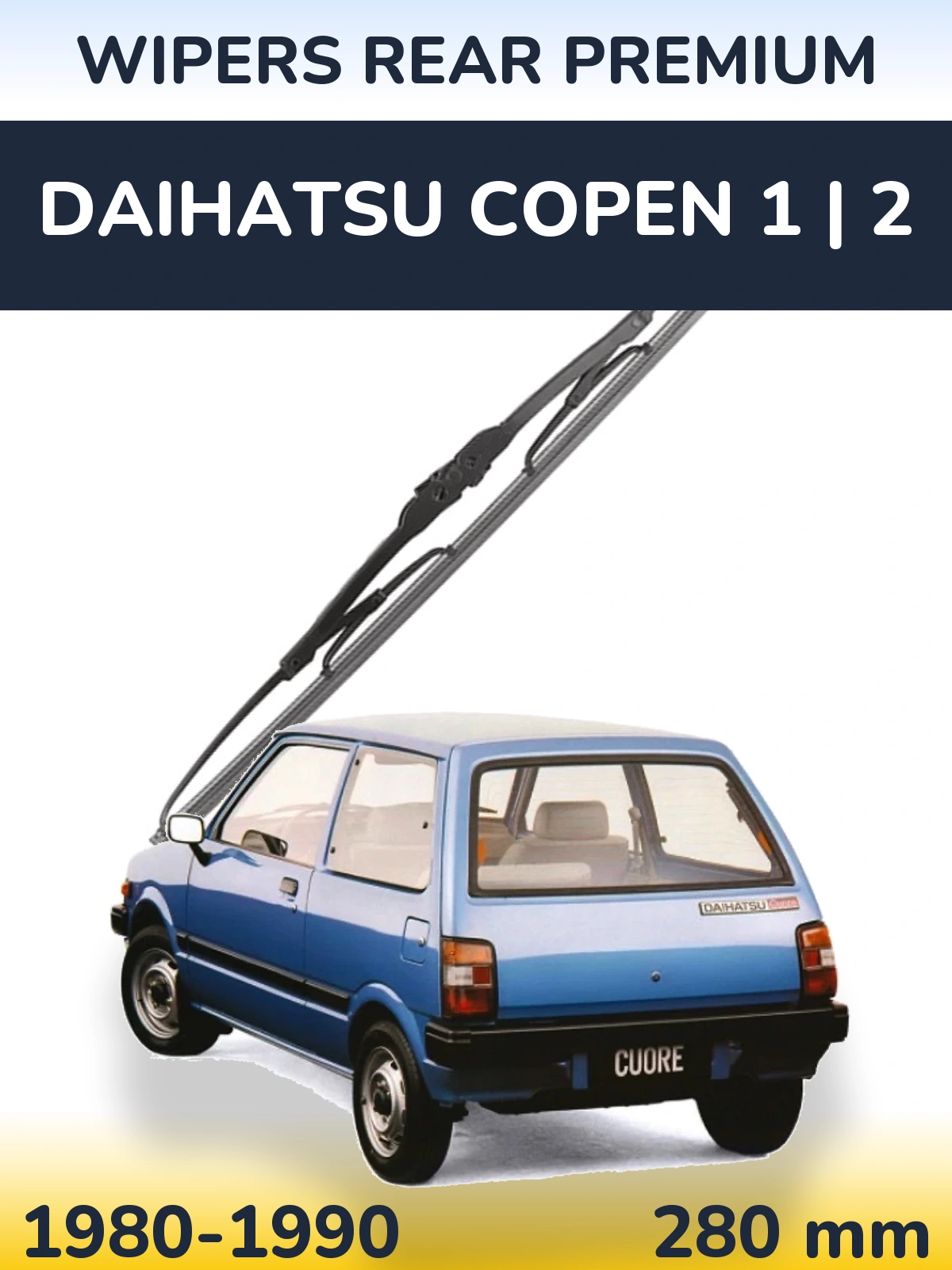 Tylna wycieraczka WIPERS REAR PREMIUM 280 mm do Daihatsu Copen 1 | 2 1980-1990