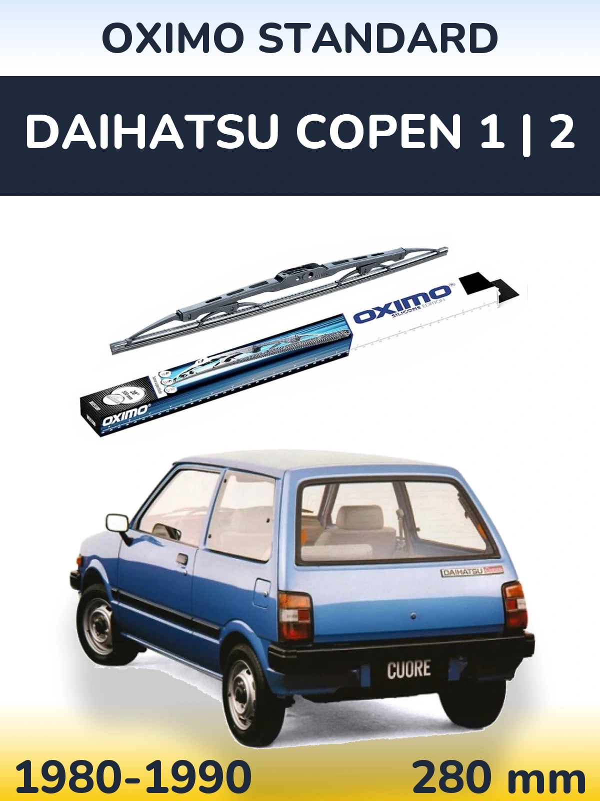 Задний дворник Oximo Standard 275 мм для Daihatsu Copen 1 | 2 1980-1990