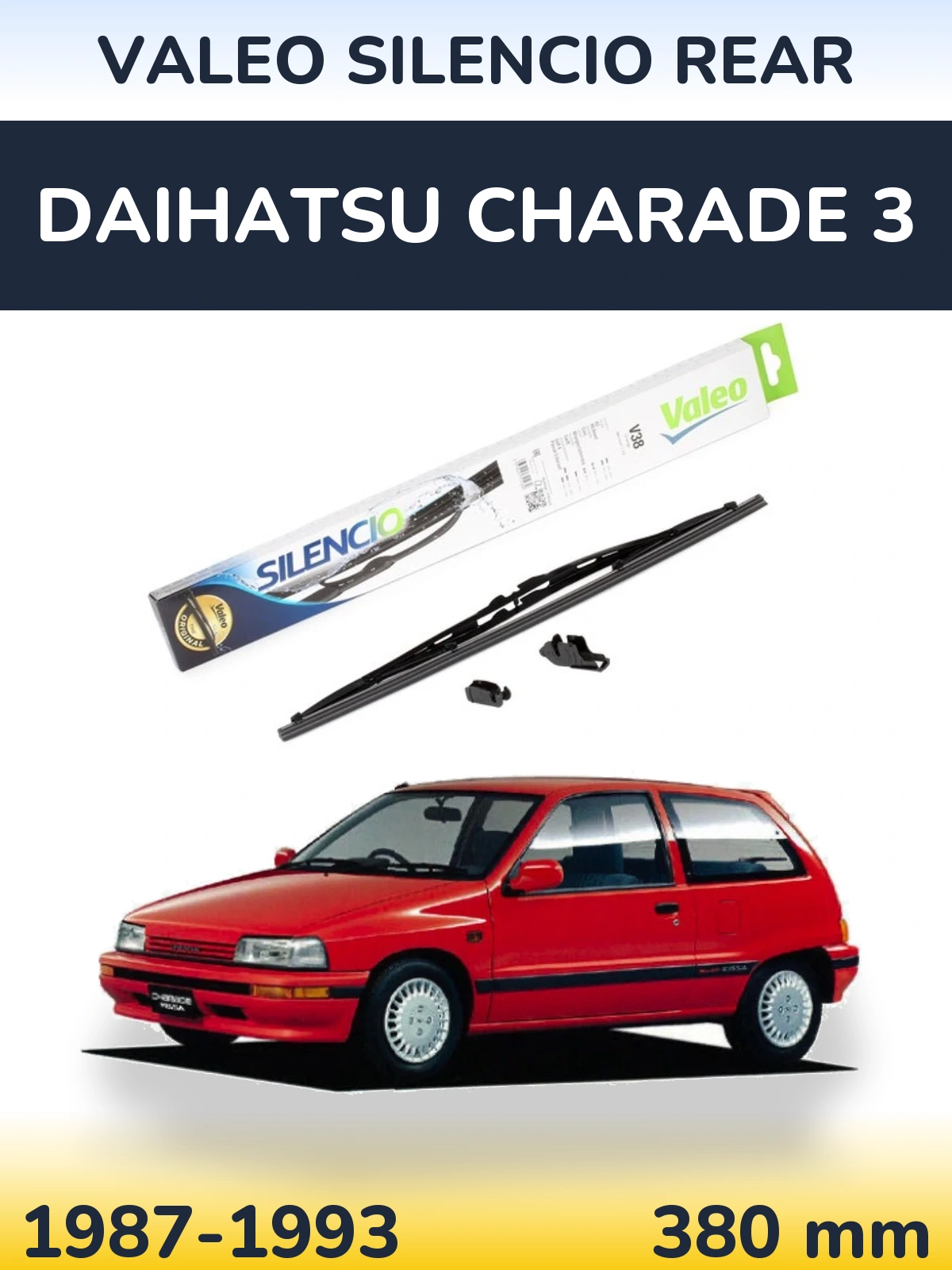 Задний дворник Valeo Silencio Rear 380 мм для Daihatsu Charade 3 1987-1993