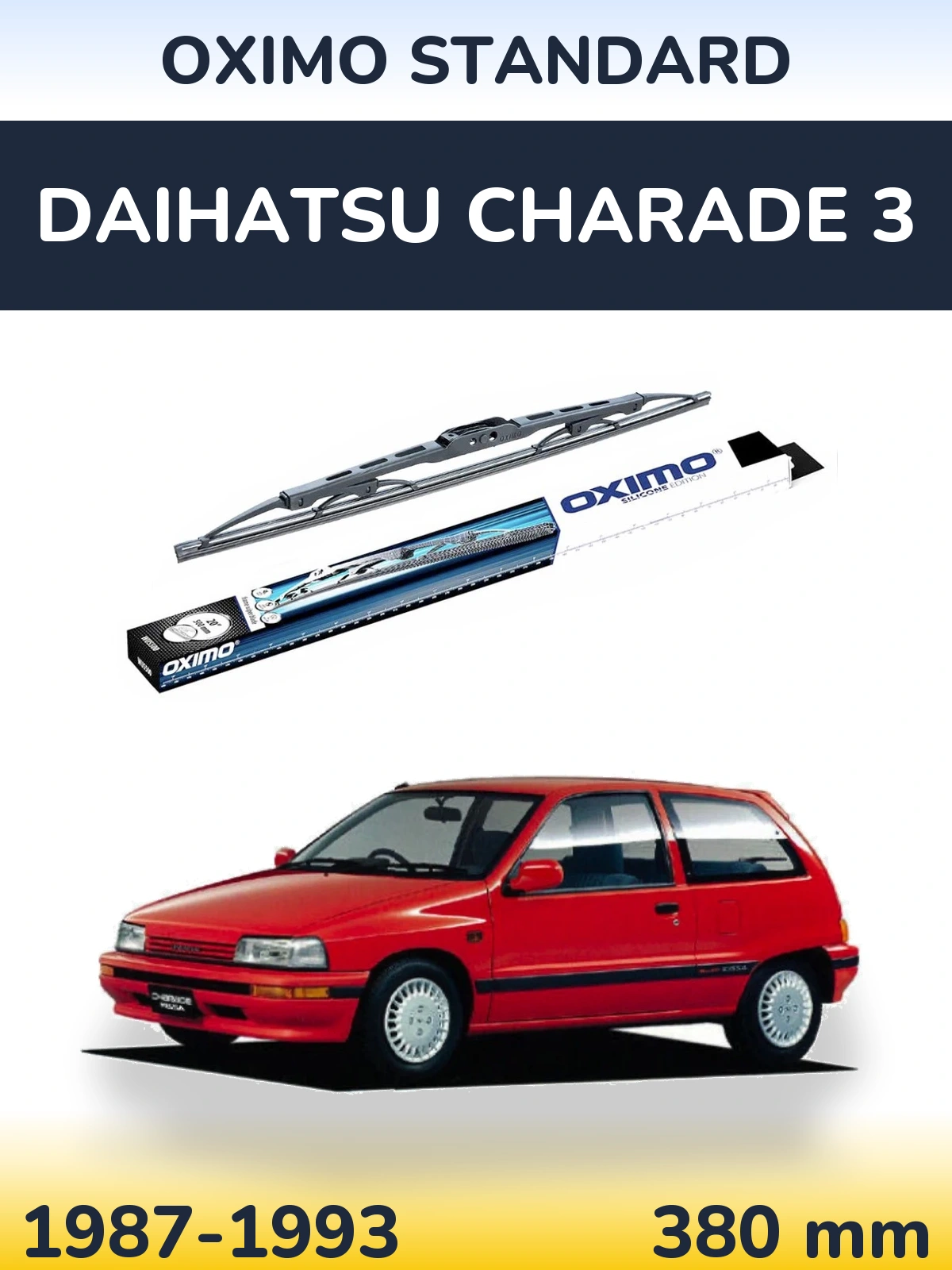 Tylna wycieraczka Oximo Standard 375 mm do Daihatsu Charade 3 1987-1993