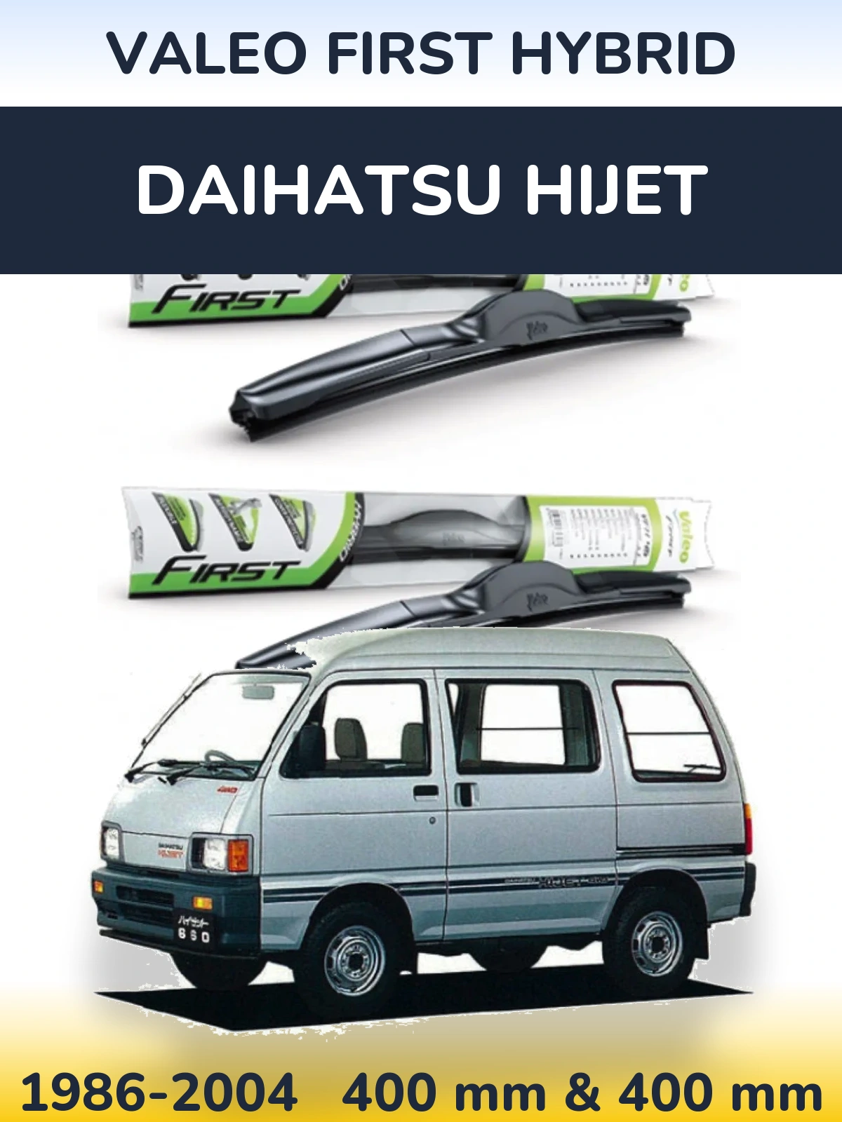 Комплект передних дворников Valeo First Hybrid 400 & 400 мм для Daihatsu HiJet 1986-2004