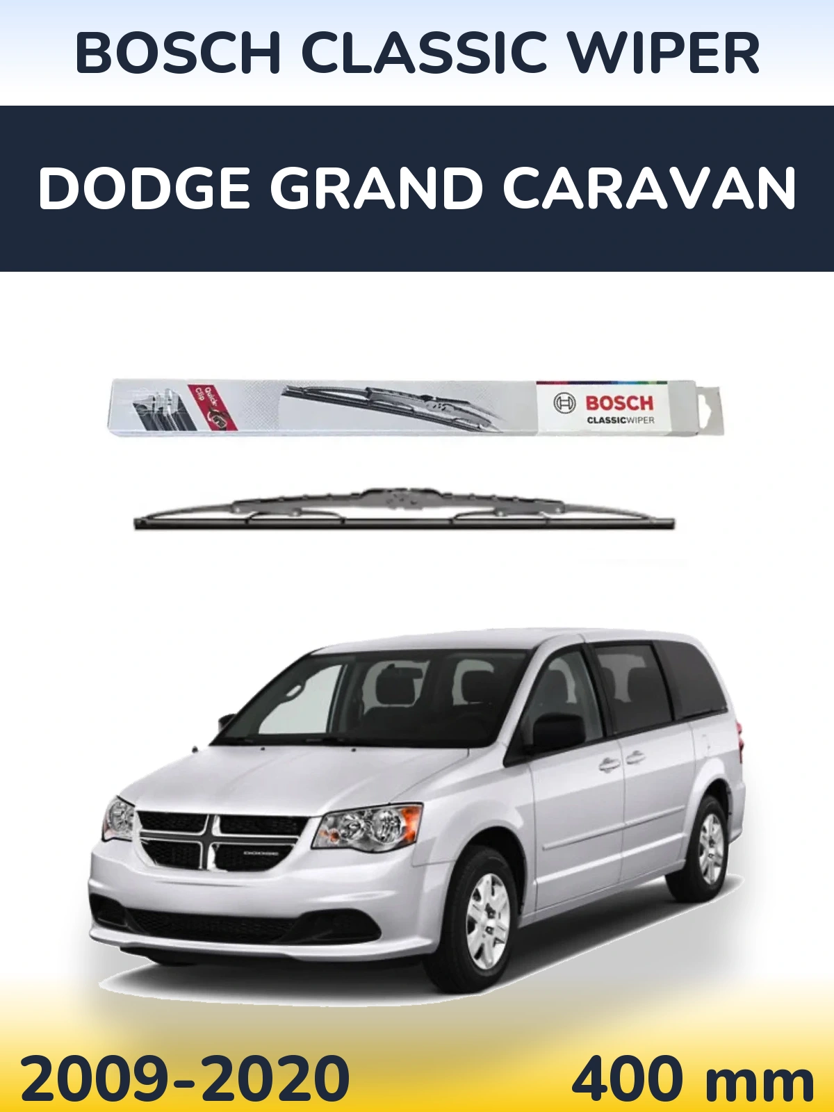 Tylna wycieraczka BOSCH Classic Wiper 400 mm do Dodge Grand Caravan 2009-2020