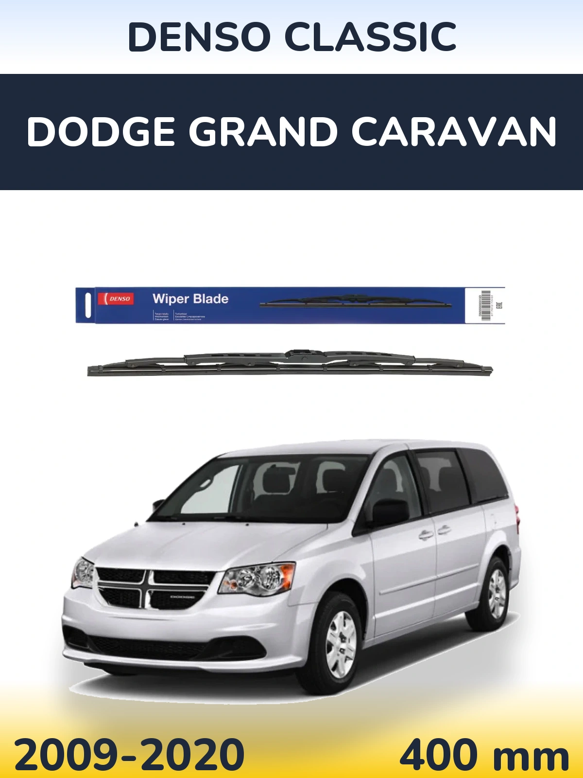 Tylna wycieraczka Denso Classic 400 mm do Dodge Grand Caravan 2009-2020