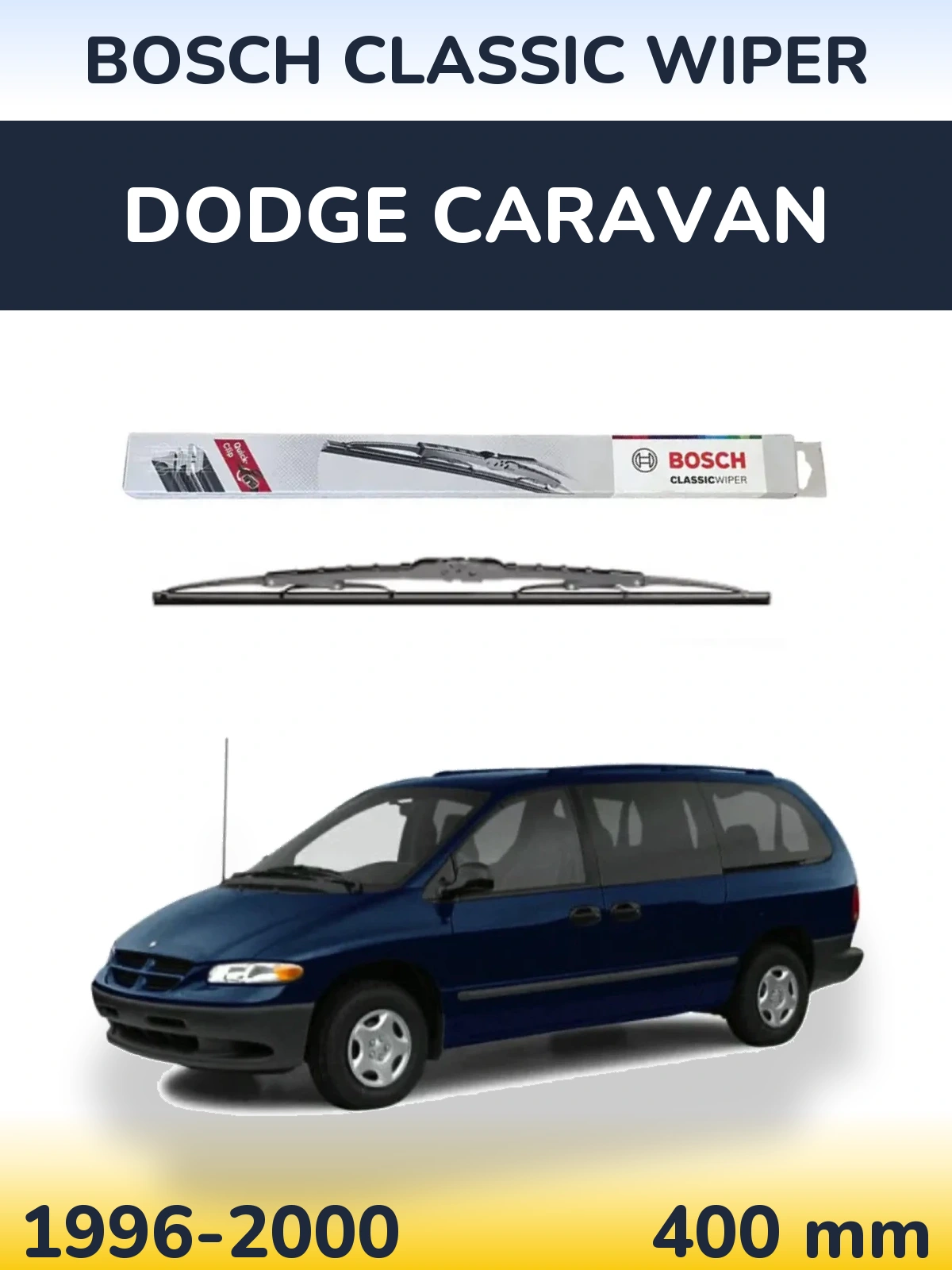 Tylna wycieraczka BOSCH Classic Wiper 400 mm do Dodge Caravan 1996-2000