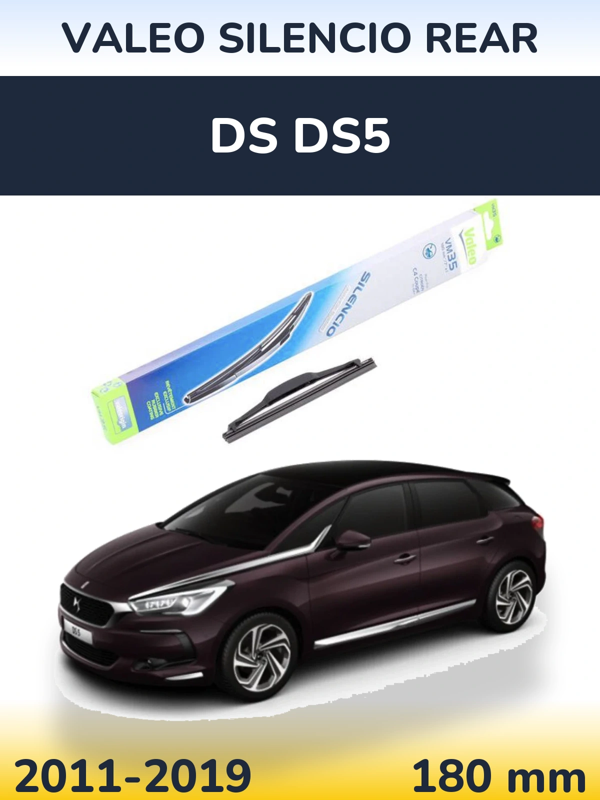 Tylna wycieraczka Valeo Silencio Rear 180 mm do DS DS5 2011-2019