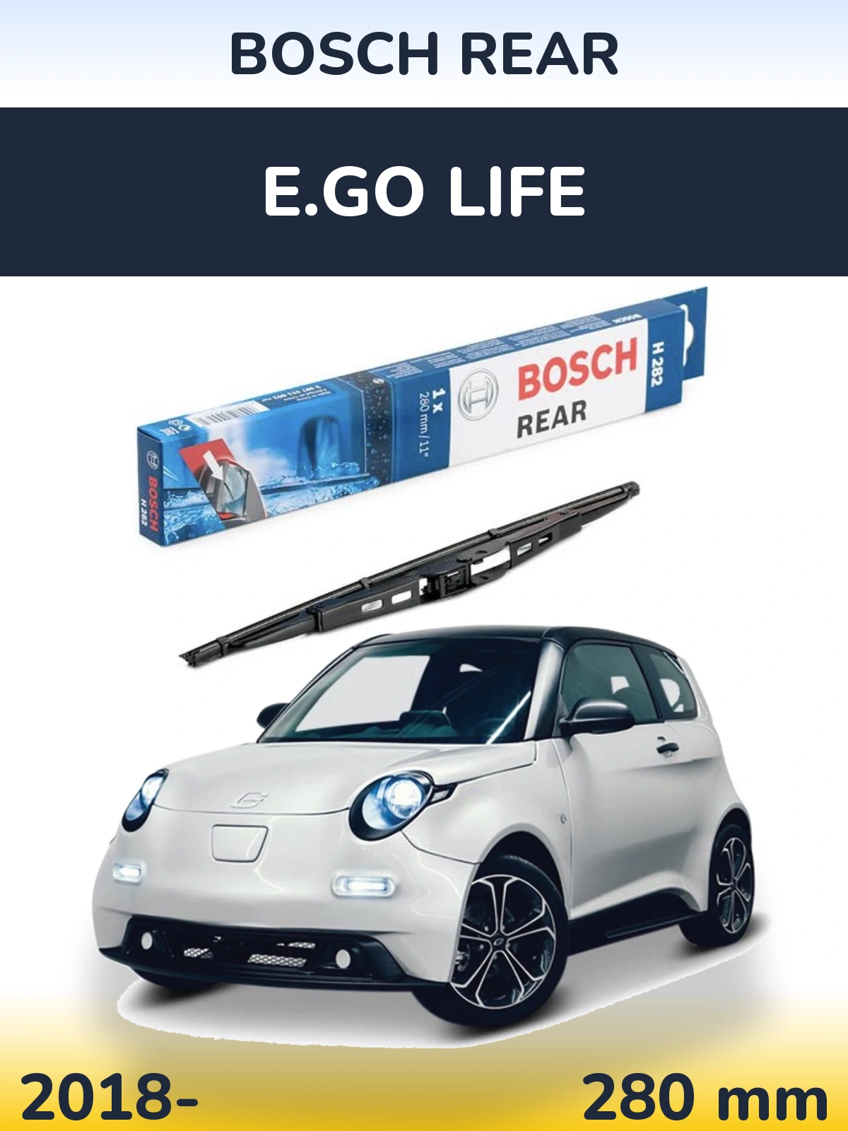 Задний дворник BOSCH Rear 280 мм для E.GO life 2018-2026