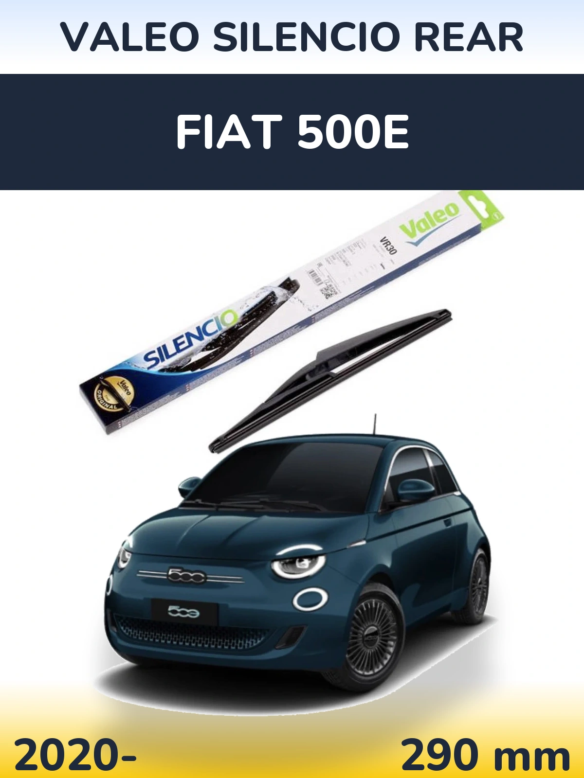 Задний дворник Valeo Silencio Rear 290 мм для Fiat 500e 2020-2026