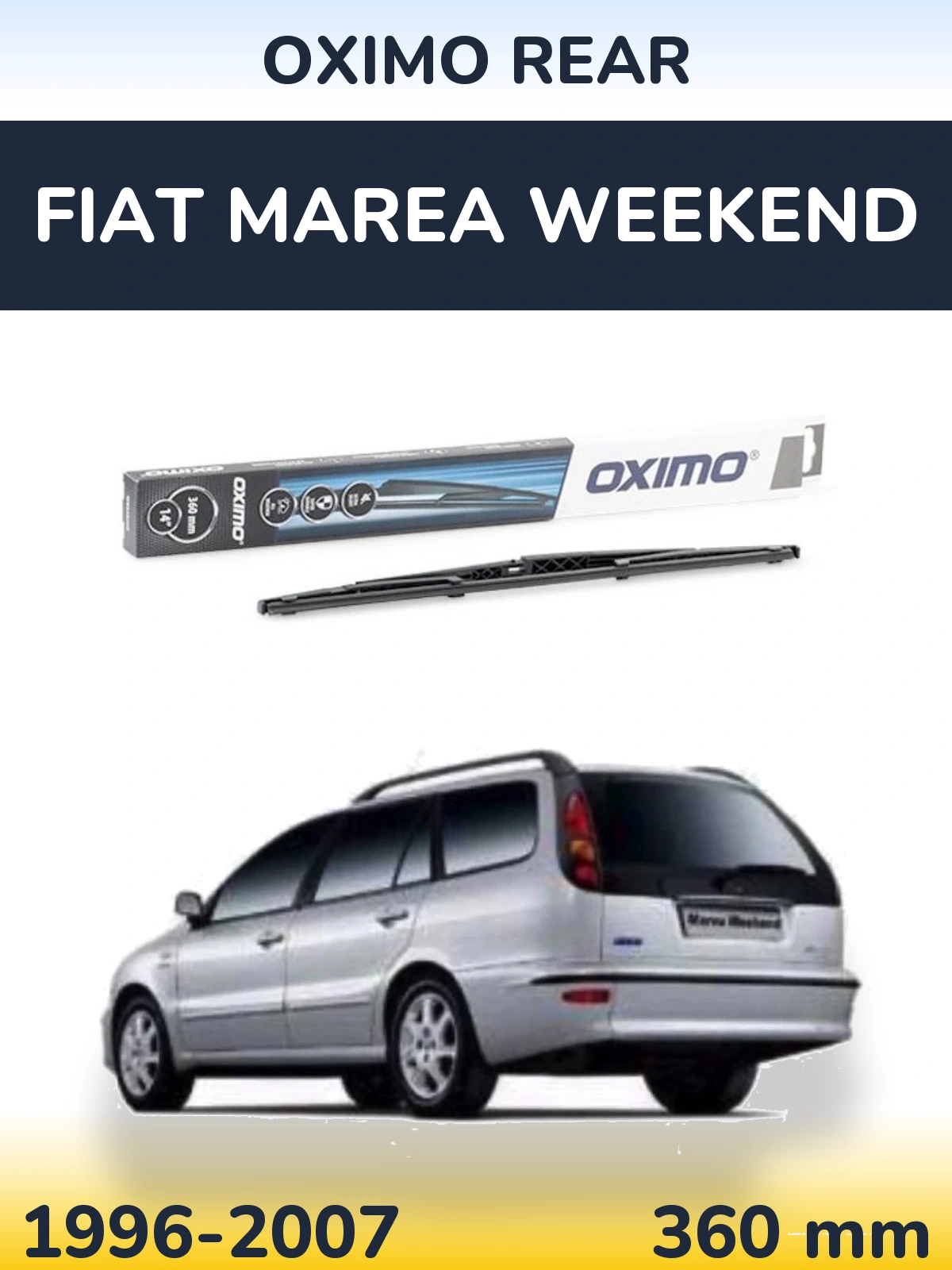 Задний дворник Oximo Rear 360 мм для Fiat Marea Weekend 1996-2007