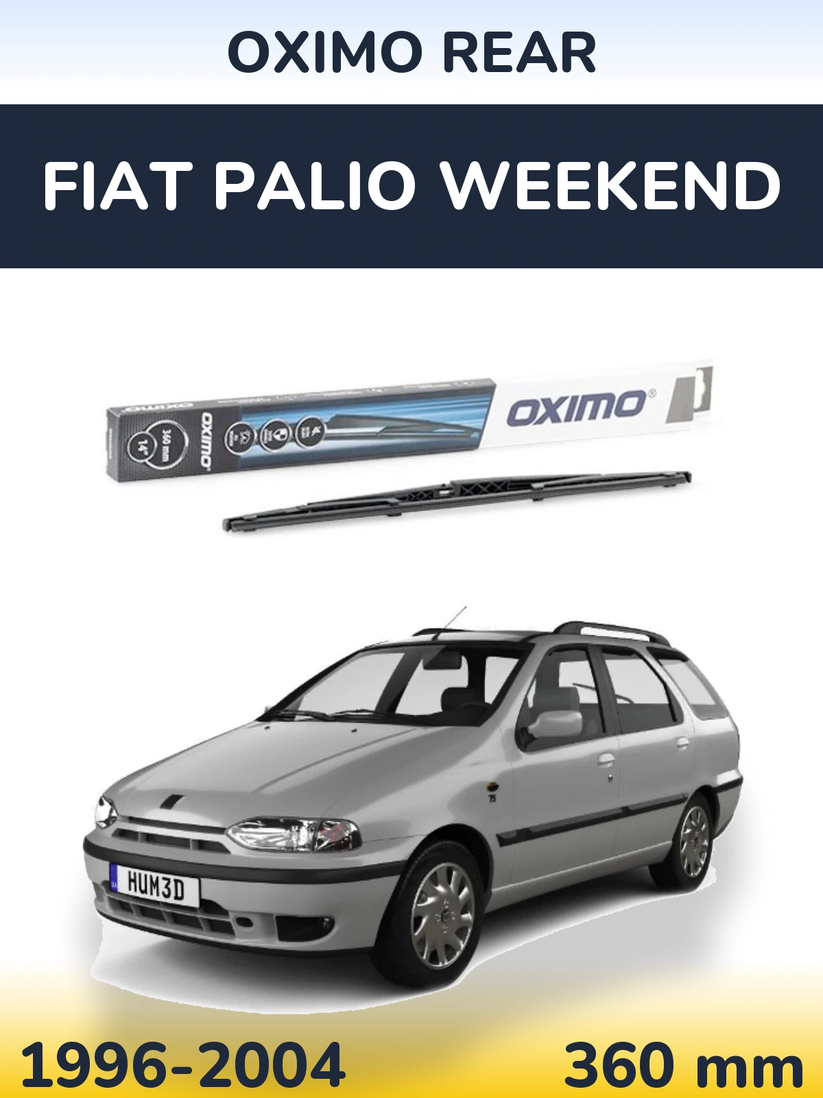 Задний дворник Oximo Rear 360 мм для Fiat Palio Weekend 1996-2004